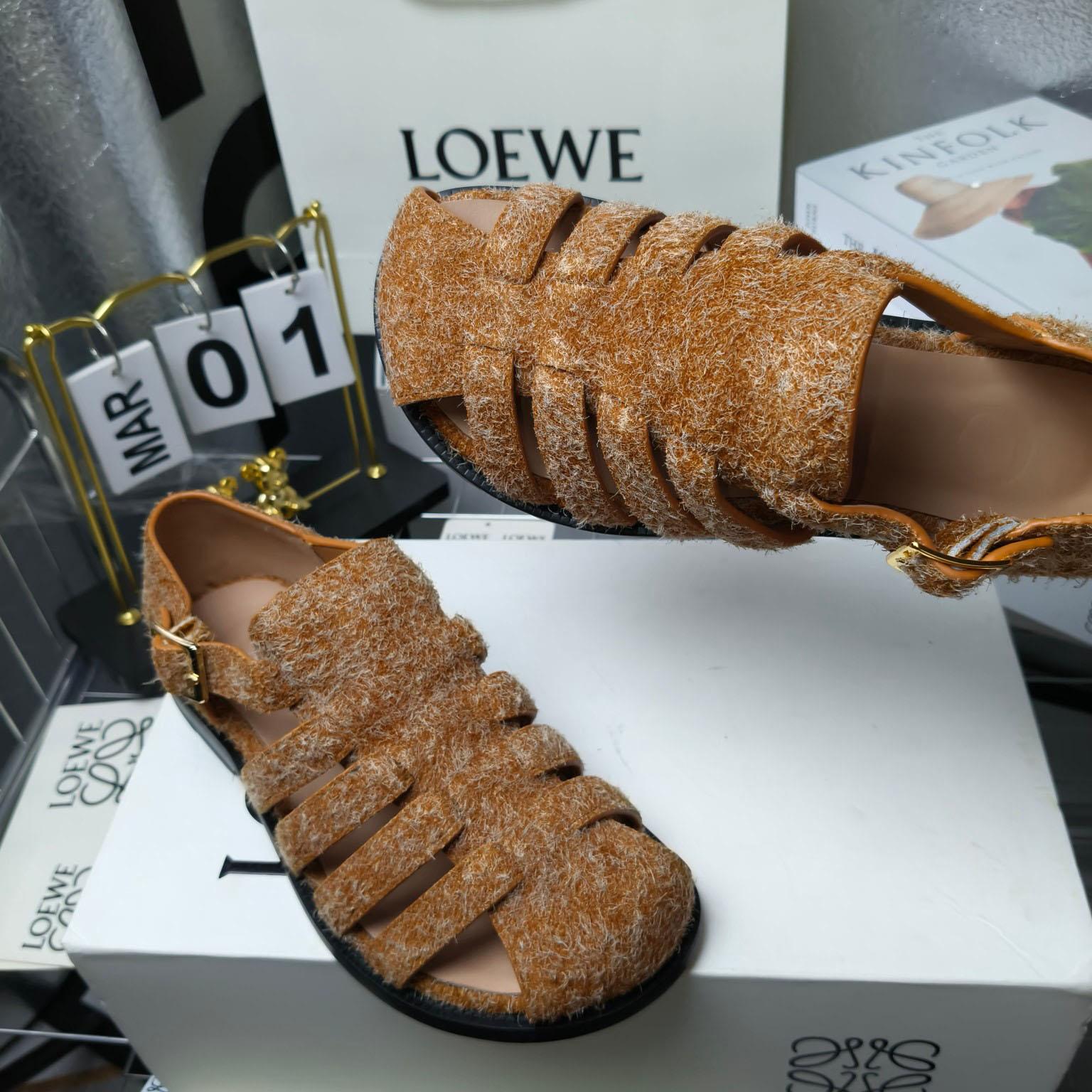 Loewe Campo Sandal In Brushed Suede - EUR FASHION