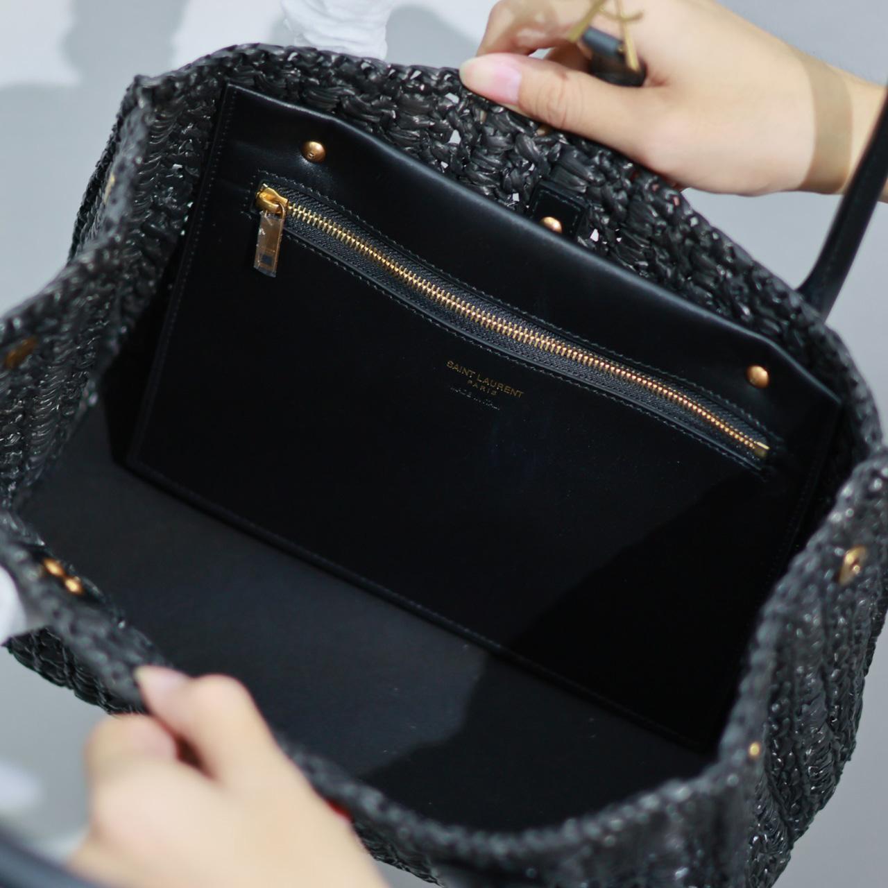 Saint Laurent Panier Raffia Tote Bag  29-21-9cm - EUR FASHION