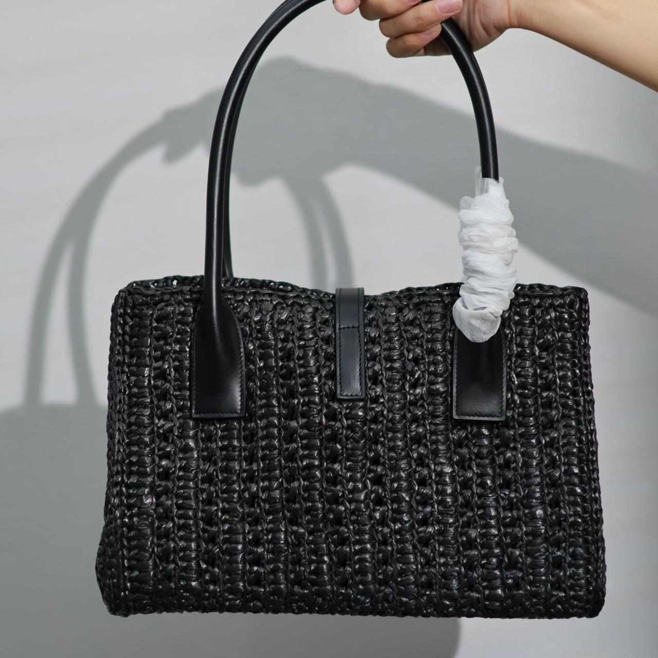 Saint Laurent Panier Raffia Tote Bag  29-21-9cm - EUR FASHION