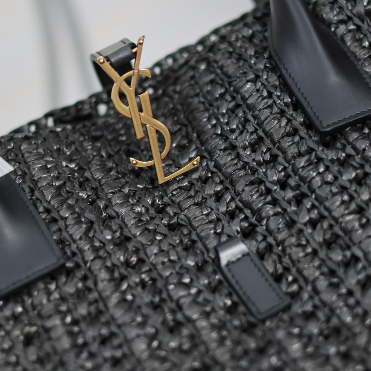 Saint Laurent Panier Raffia Tote Bag  29-21-9cm - EUR FASHION