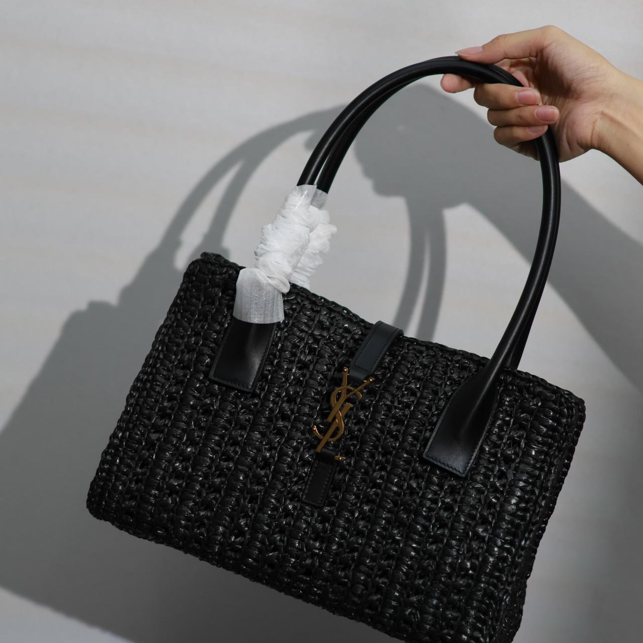 Saint Laurent Panier Raffia Tote Bag  29-21-9cm - EUR FASHION