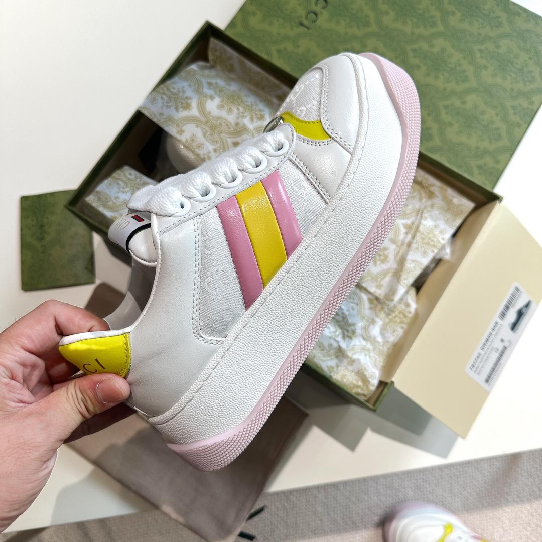 Gucci Screener Trainer With Web - EUR FASHION