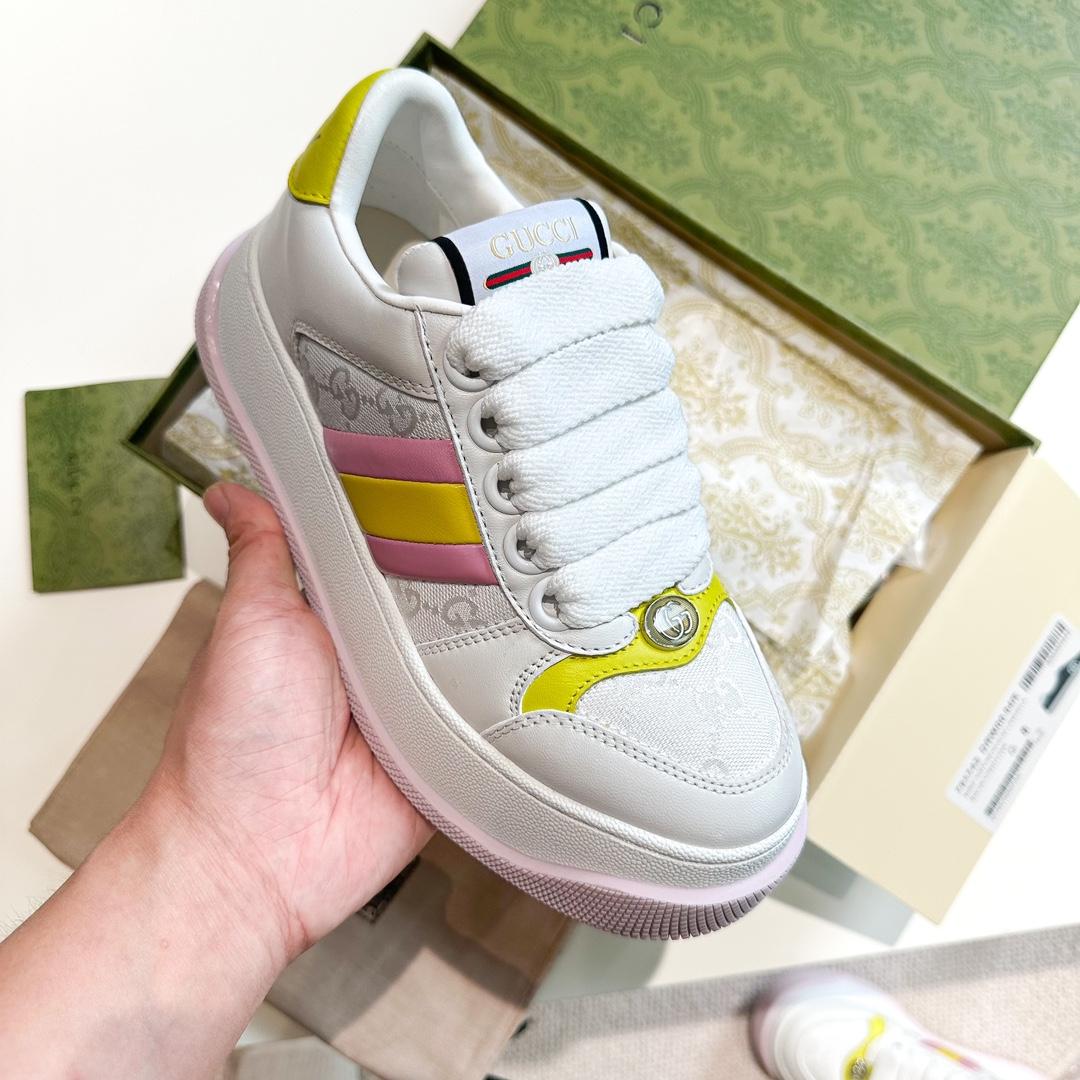 Gucci Screener Trainer With Web - EUR FASHION