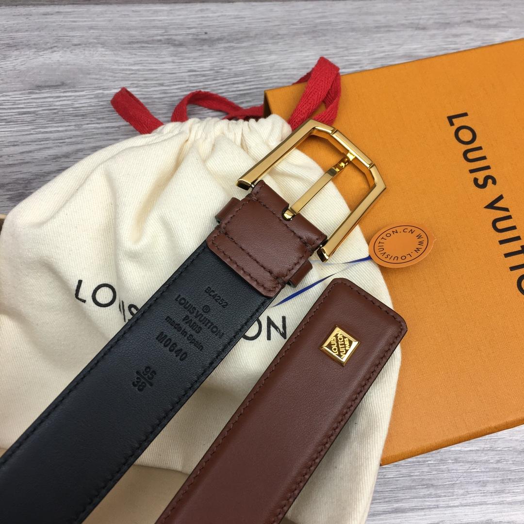 Louis Vuitton 35mm Leather Belt - EUR FASHION