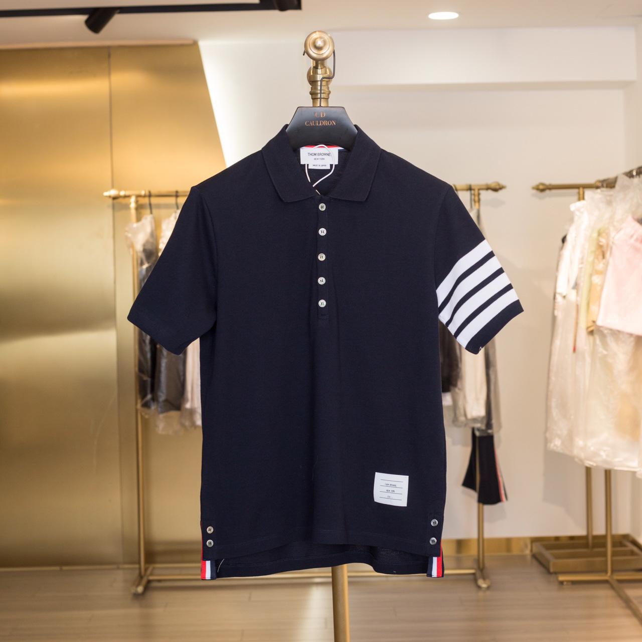 Thom Browne Classic Pique 4-Bar Short Sleeve Polo  2091 - EUR FASHION