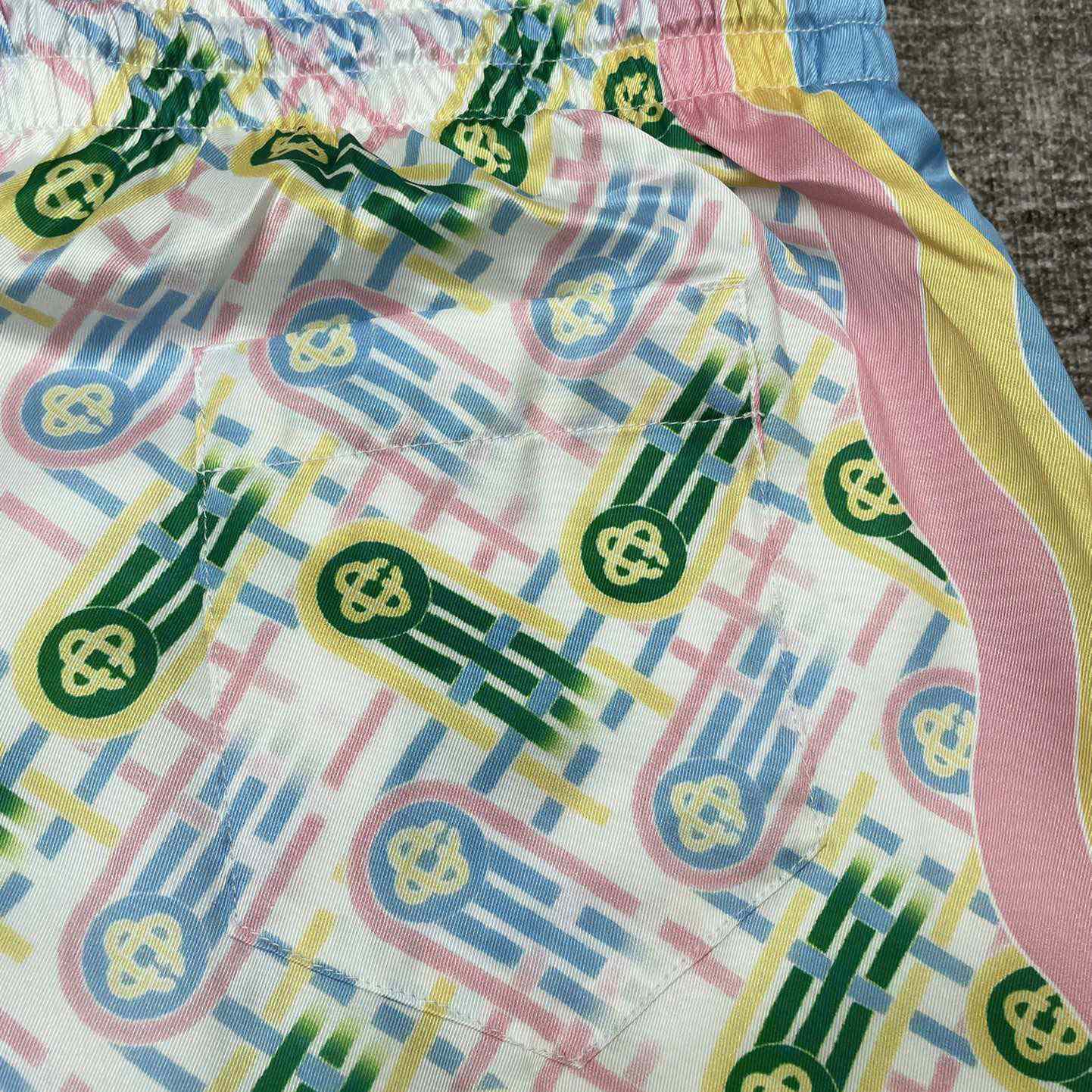 Casablanca Printed Silk Shorts 'Ping Pong Print'    CA3466 - EUR FASHION