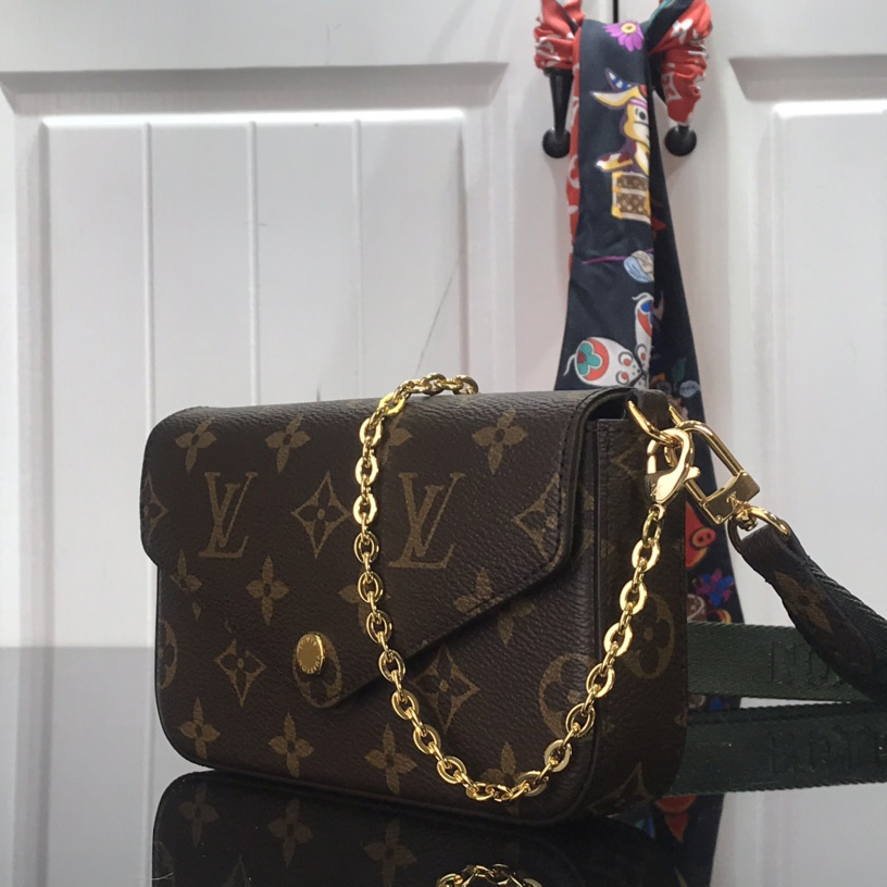 Louis Vuitton Monogram Mini Felicie Multi Bag （ 17-9.5-6.5 cm）  M80091 - EUR FASHION