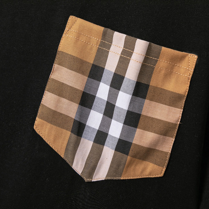 Burberry Check Pocket Cotton T-shirt - EUR FASHION
