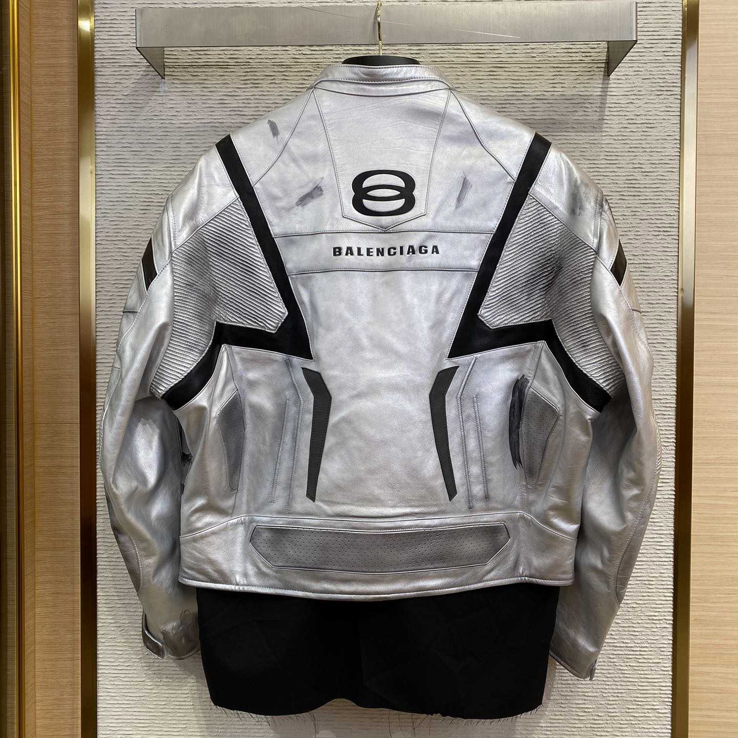 Balenciaga Unity Sports Icon Racer Jacket In Silver - EUR FASHION