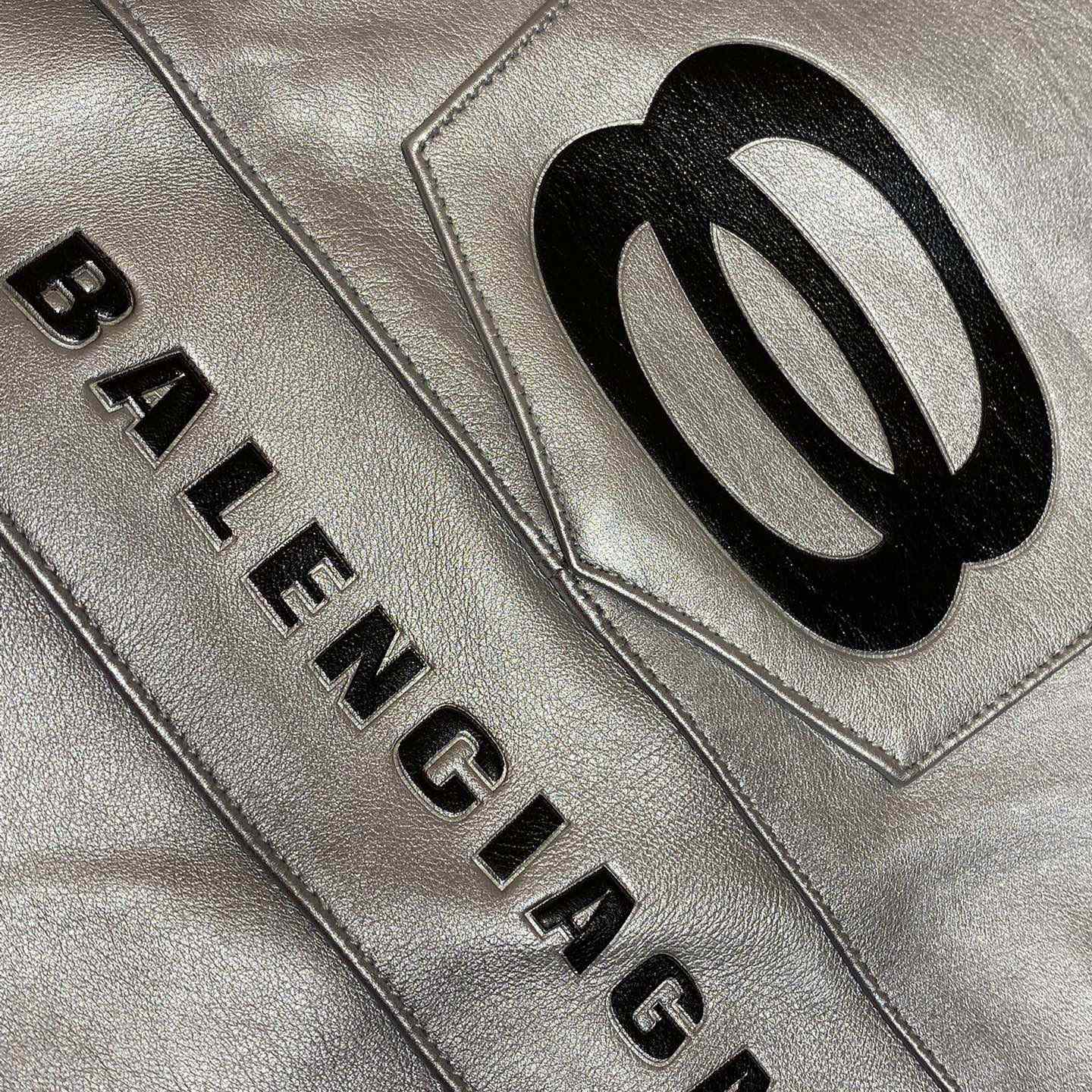 Balenciaga Unity Sports Icon Racer Jacket In Silver - EUR FASHION