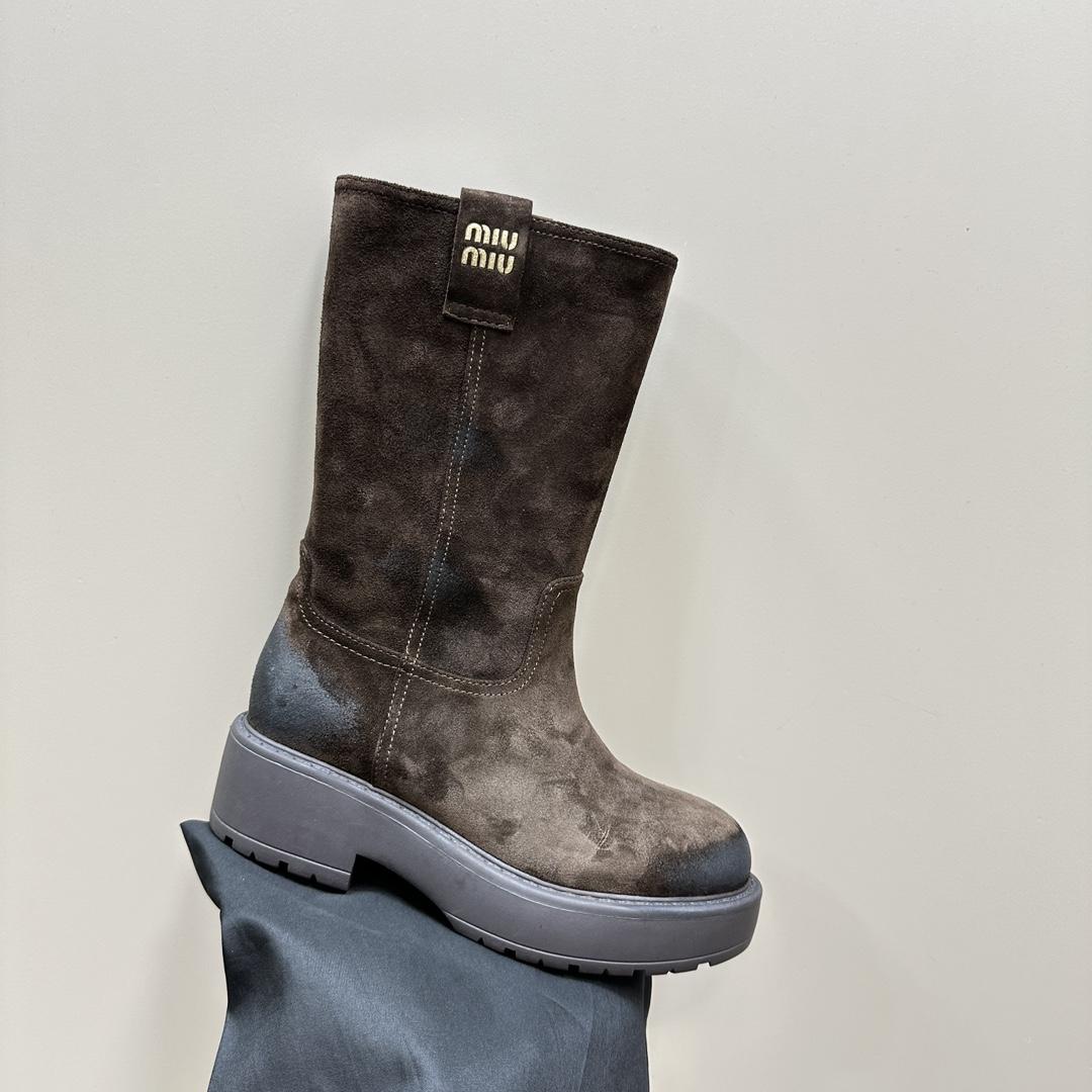 Miu Miu Suede Boots - EUR FASHION