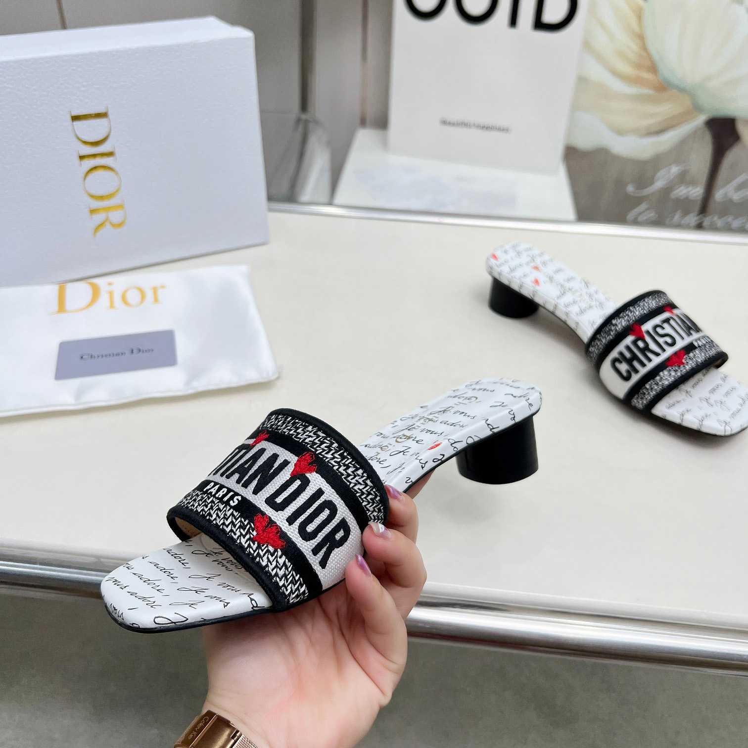 Dior Dway Heeled Slide - EUR FASHION