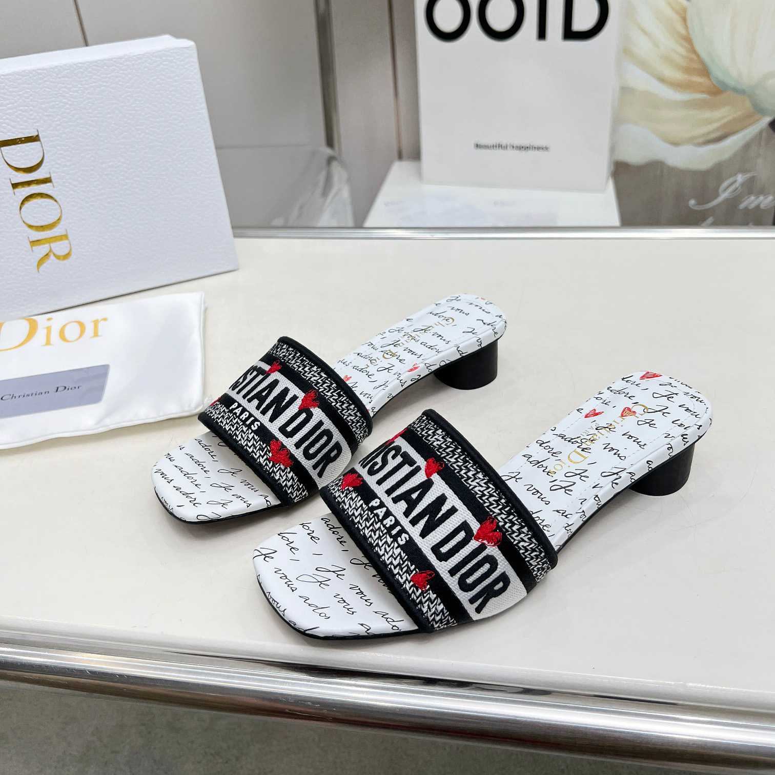 Dior Dway Heeled Slide - EUR FASHION