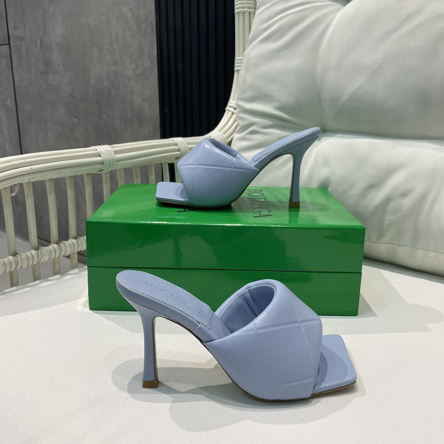 Bottega Veneta Blue Heeled Mule Sandals  - EUR FASHION