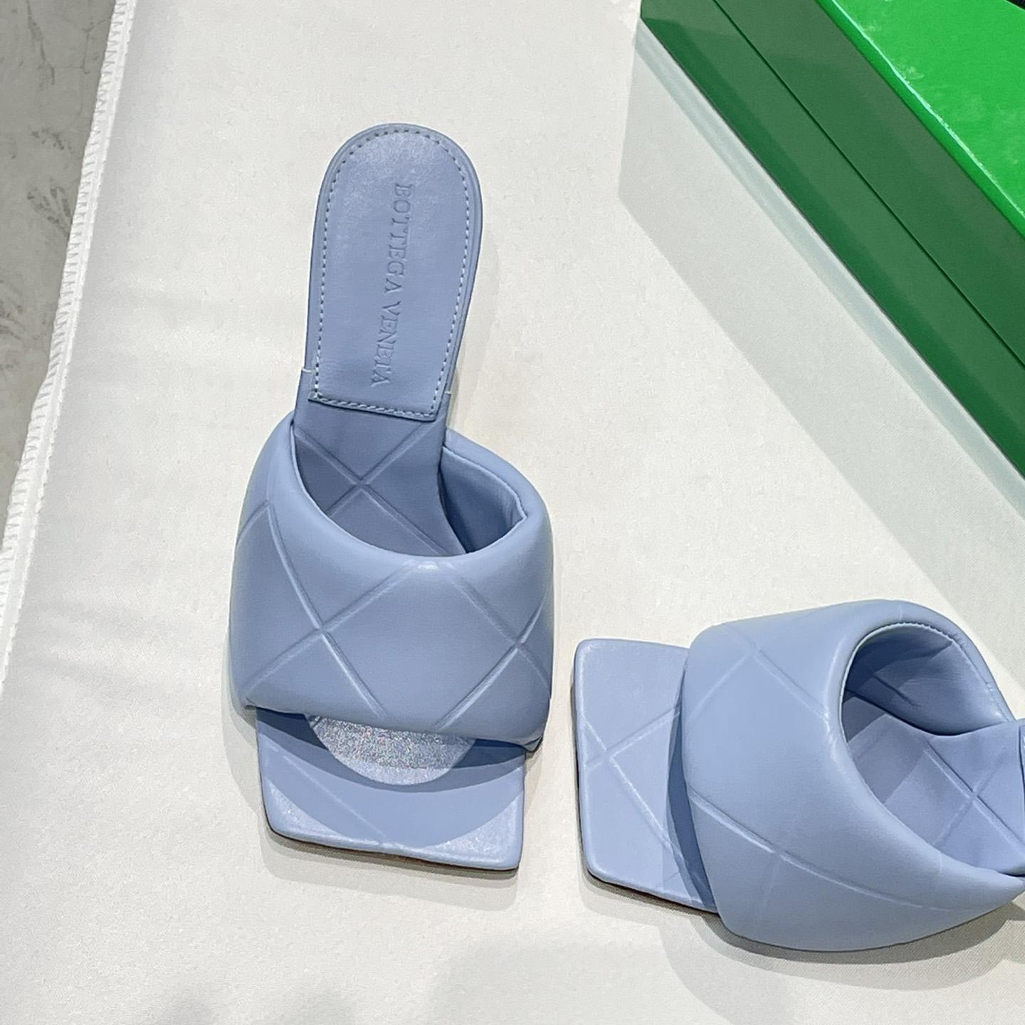 Bottega Veneta Blue Heeled Mule Sandals  - EUR FASHION