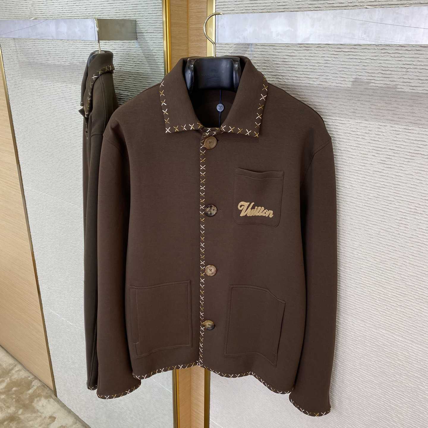 Louis Vuitton Embroidered Cotton Workwear Jacket & Drawstring Pants - EUR FASHION