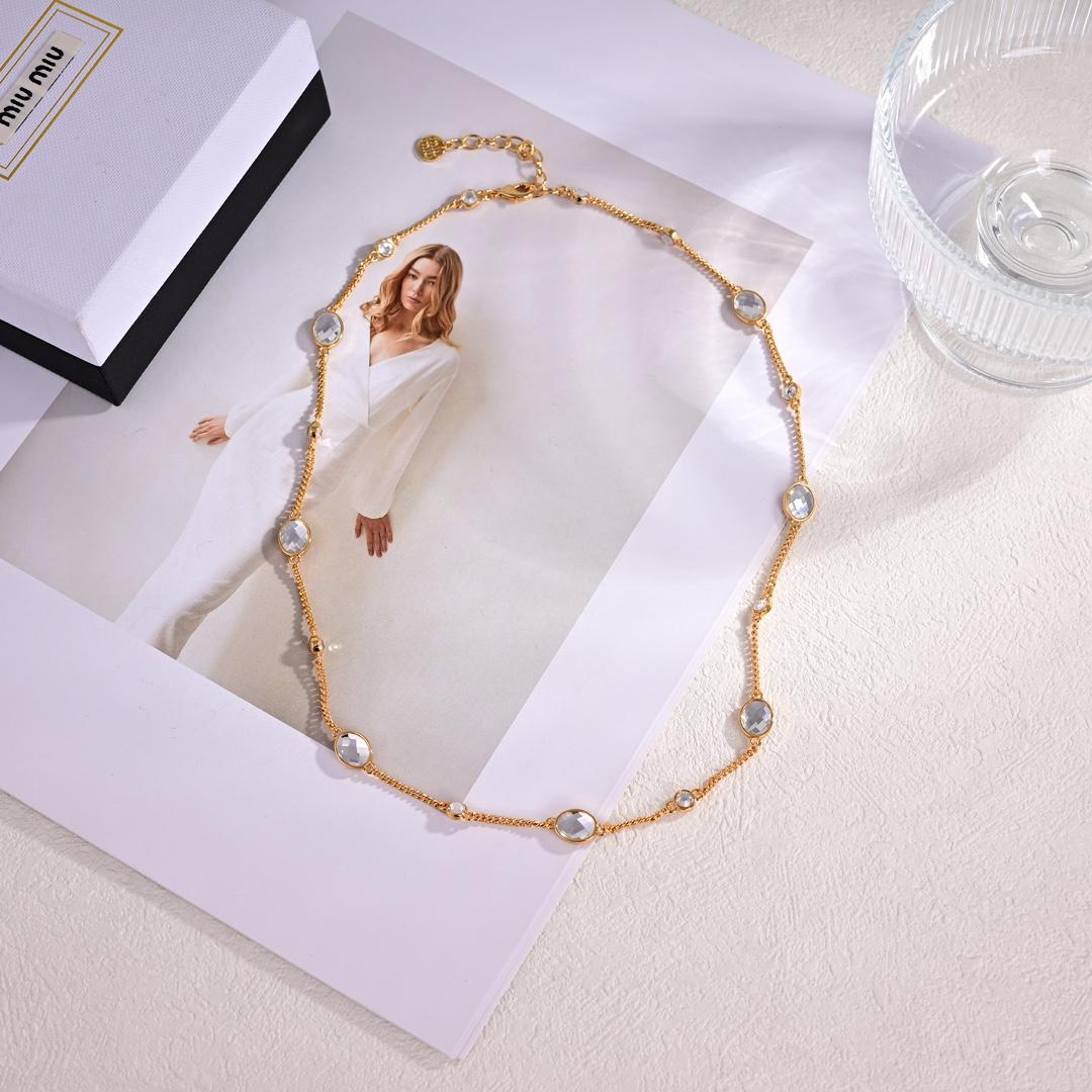 Miu Miu Metal Bracelet With Crystals - EUR FASHION
