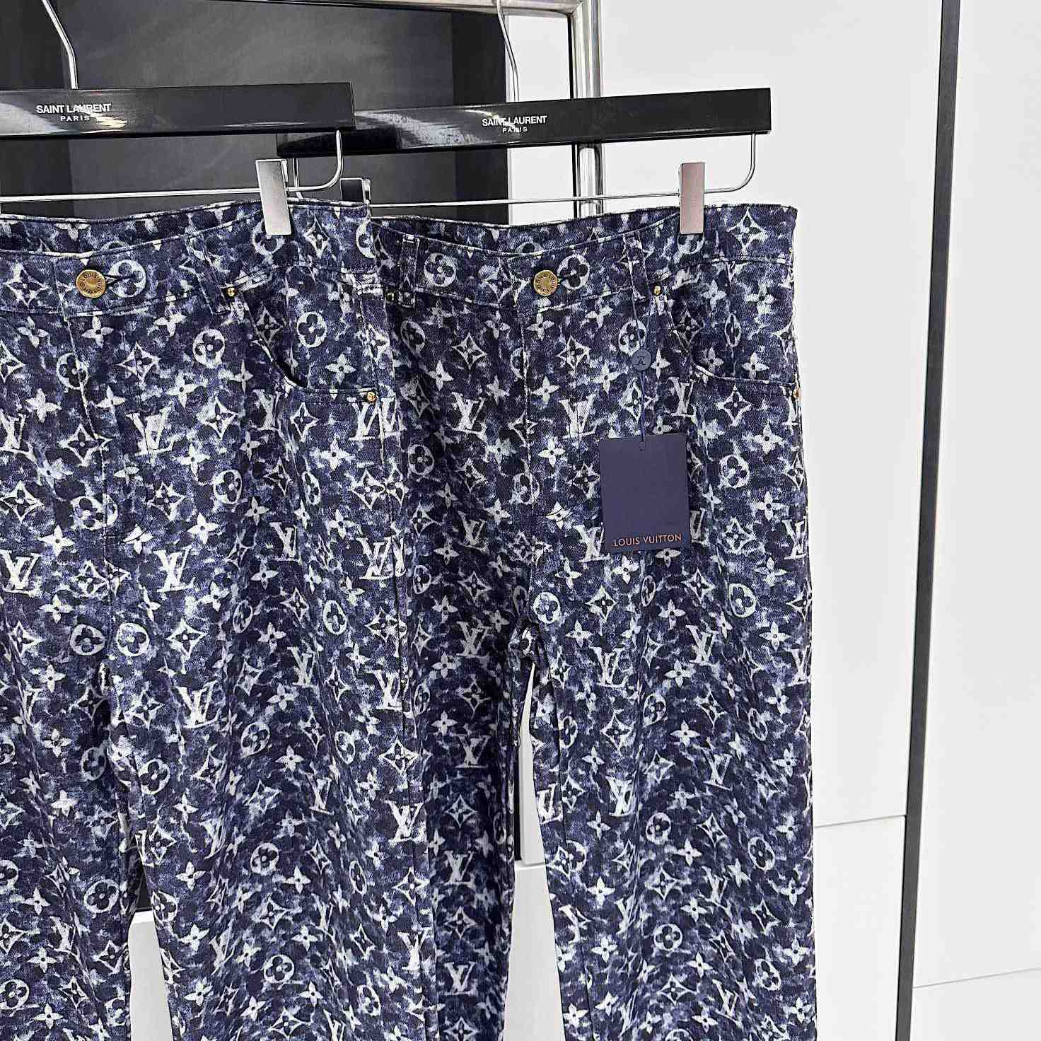 Louis Vuitton Monogram Printed Denim Jeans - EUR FASHION