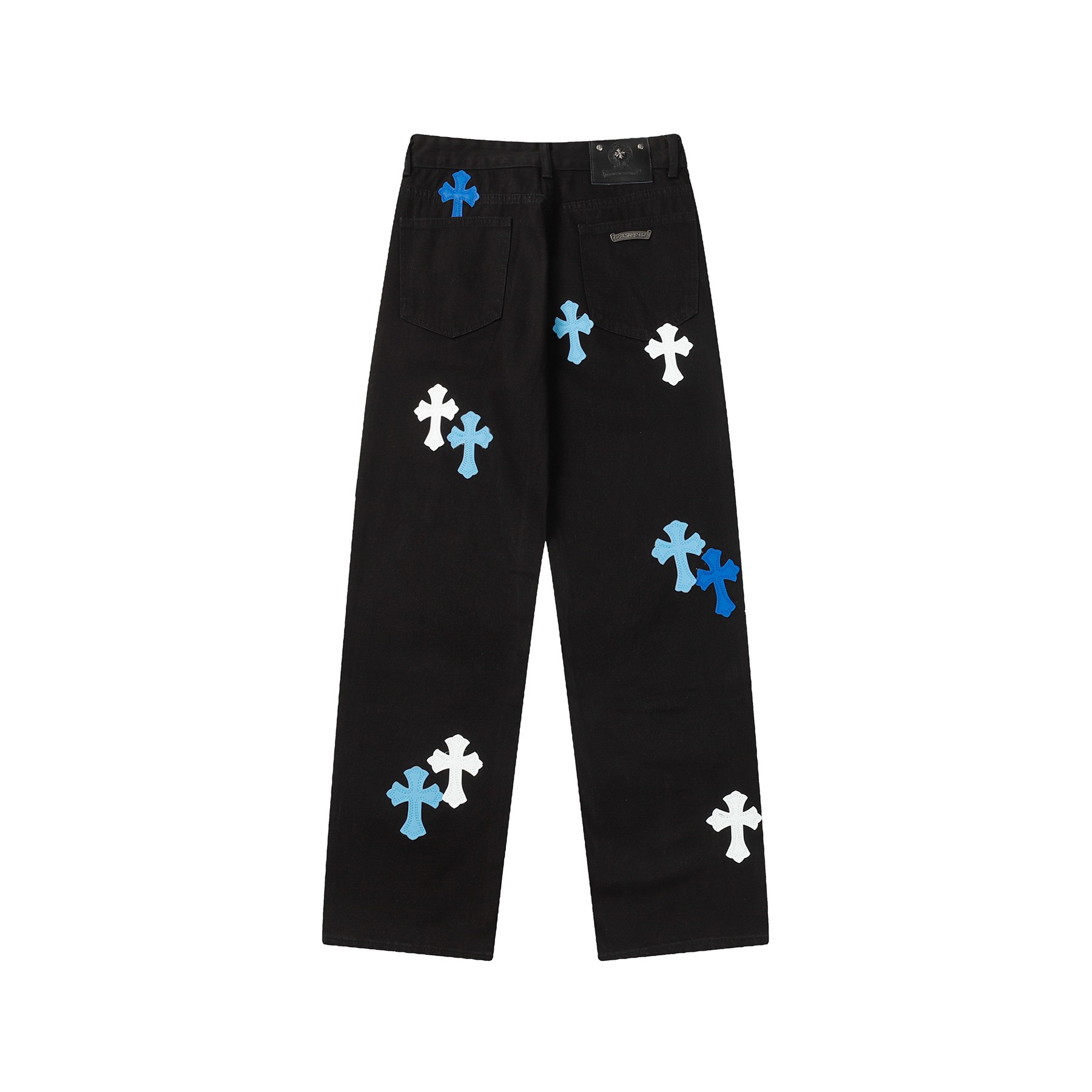 Chrome Heart Cross Patch Jeans - EUR FASHION
