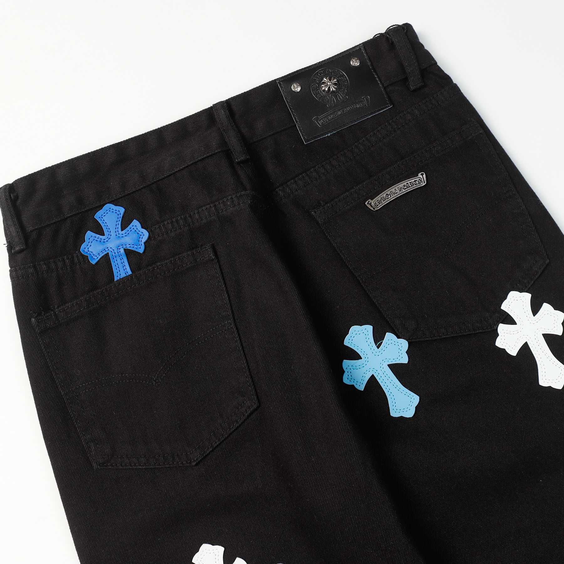 Chrome Heart Cross Patch Jeans - EUR FASHION