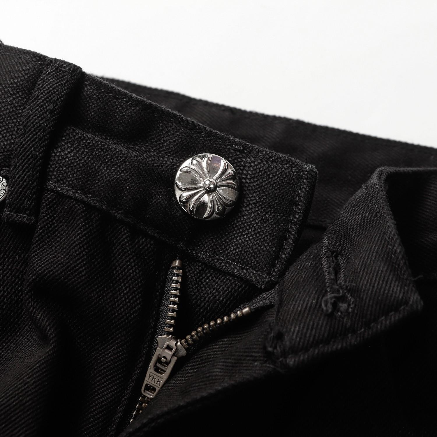 Chrome Heart Cross Patch Jeans - EUR FASHION
