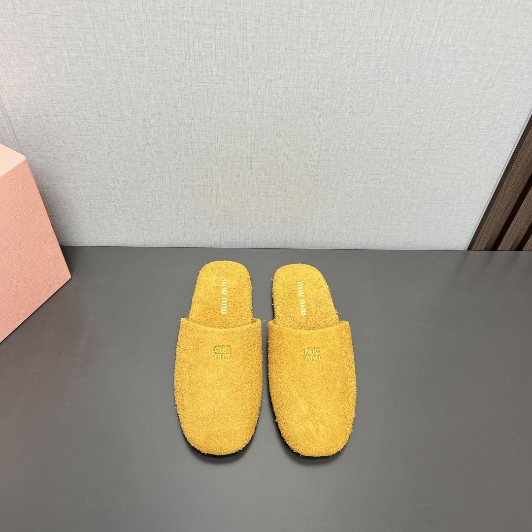 Miu Miu Suede Slippers - EUR FASHION