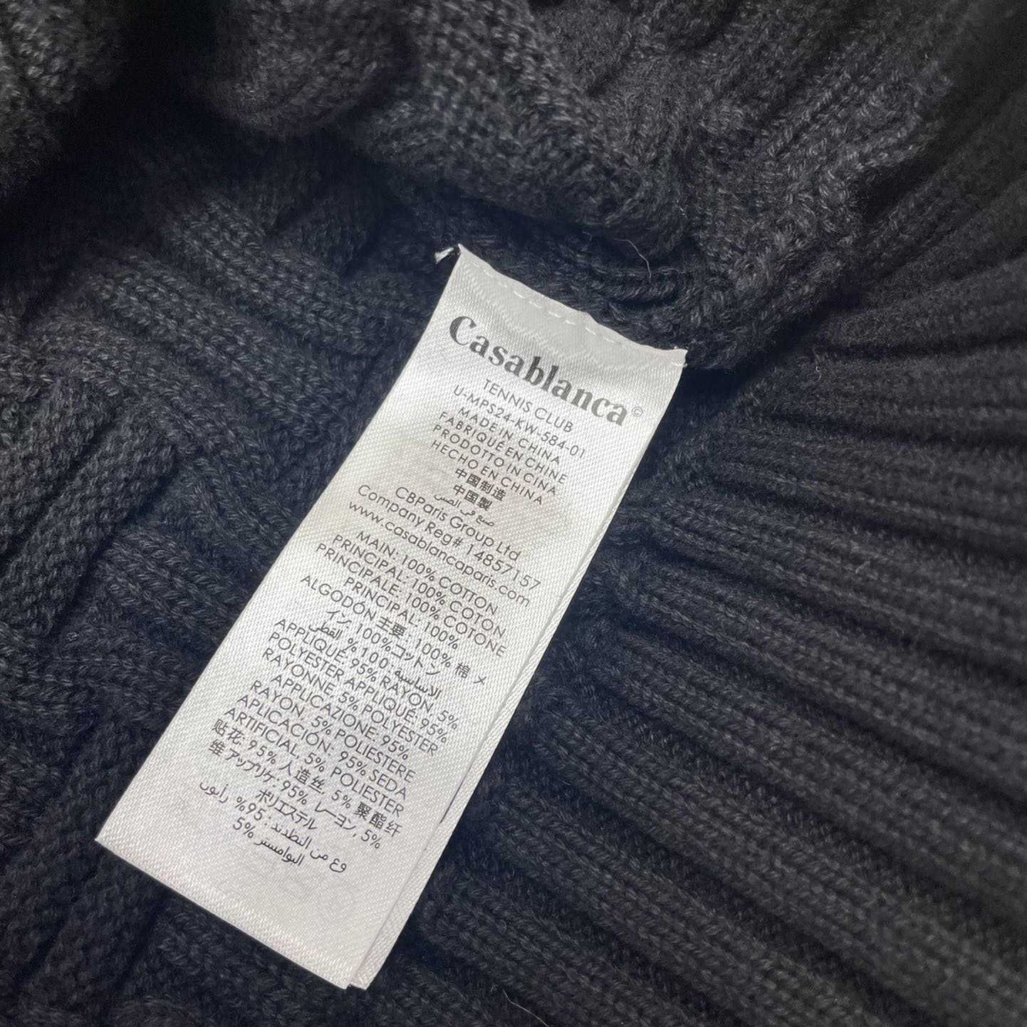 Casablanca Column Stitch Wool Knit Polo  D0065 - EUR FASHION