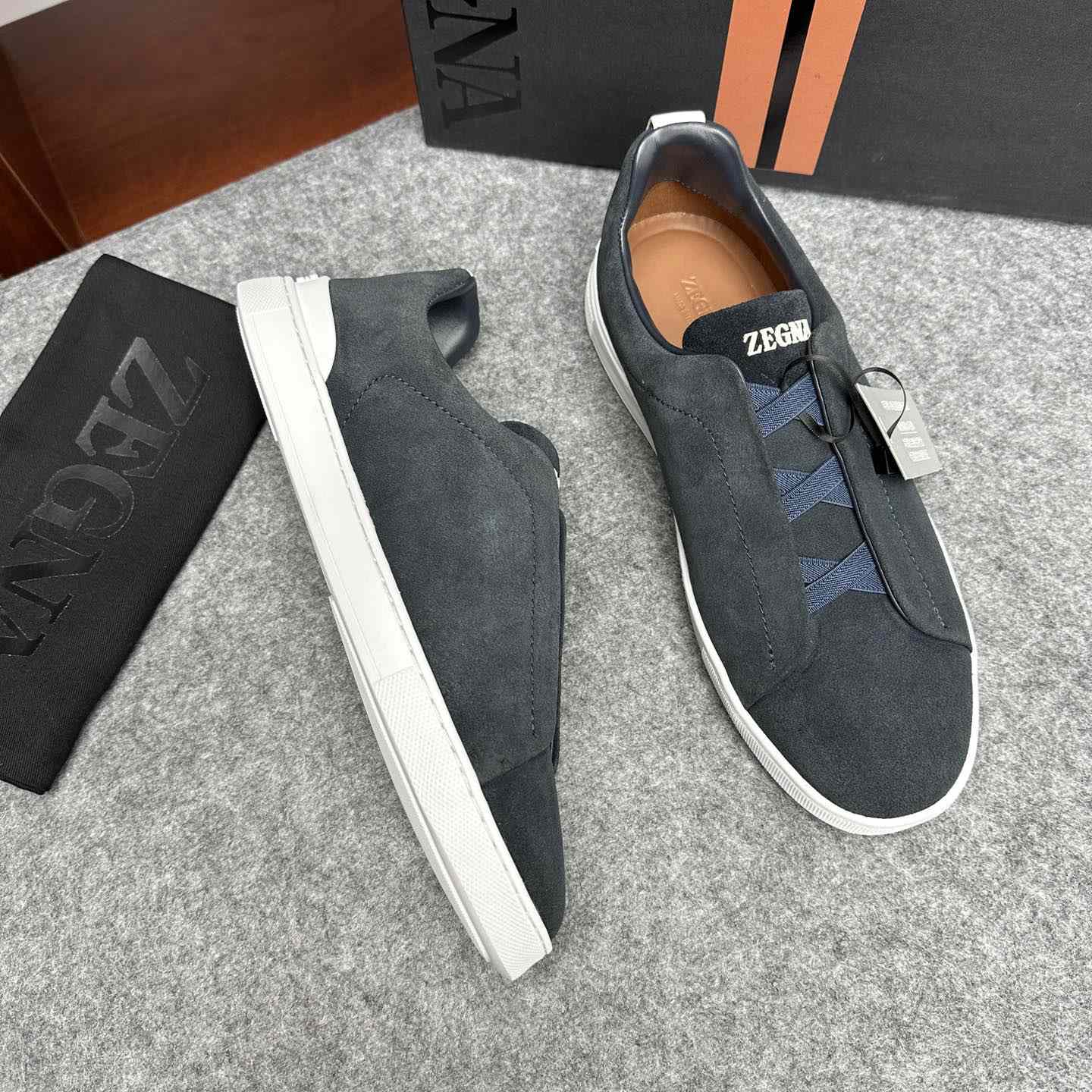 Zegna Suede Triple Stitch™ Sneakers - EUR FASHION