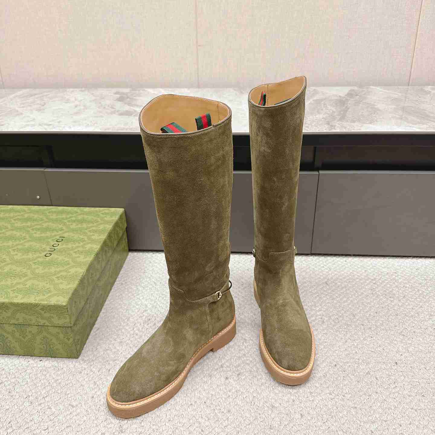 Gucci Women's Slim Horsebit Boot - EUR FASHION