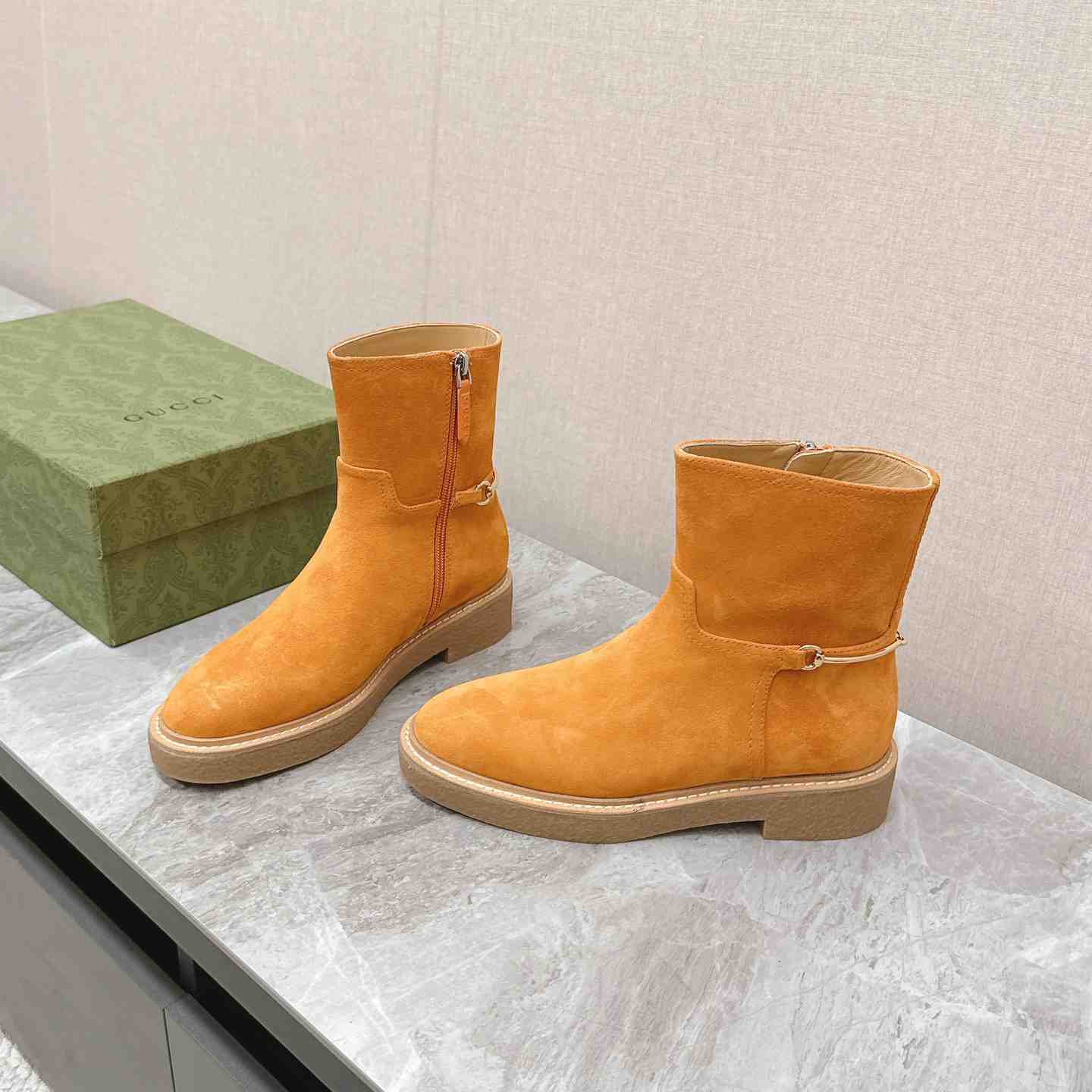 Gucci Women's Slim Horsebit Ankle Boot - EUR FASHION