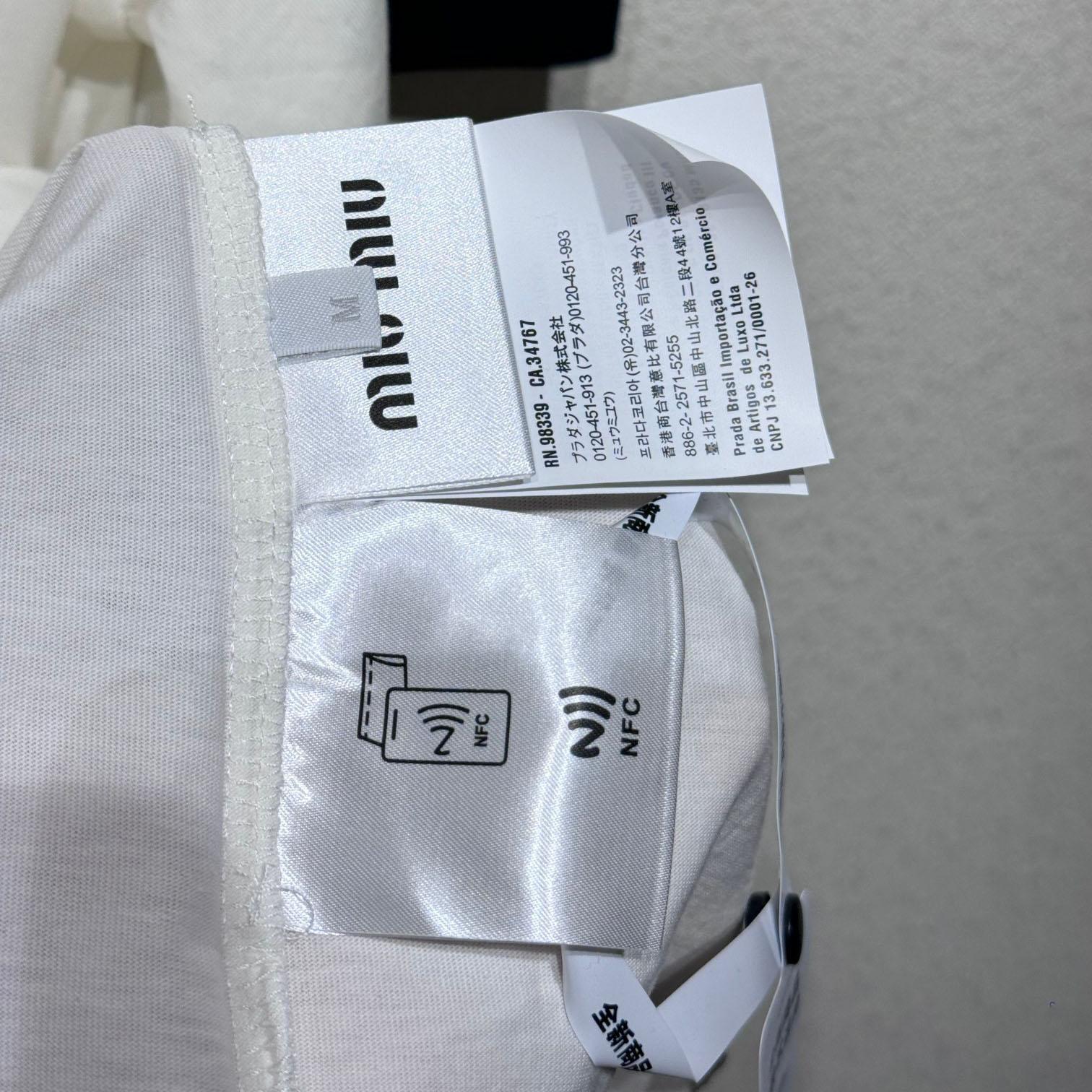 Miu Miu Logo Cotton T-shirt - EUR FASHION