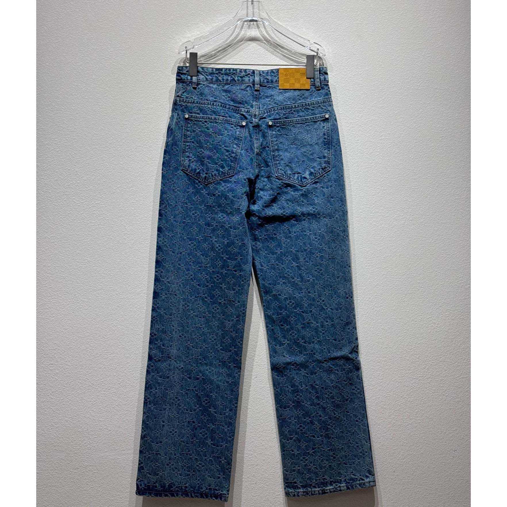 Louis Vuitton Monogram Jacquard Skate Denim Pants  1AGHVA - EUR FASHION