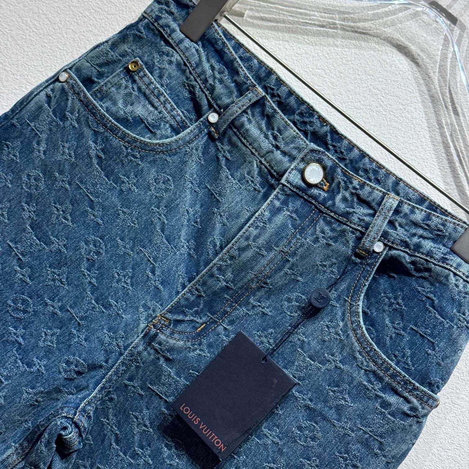 Louis Vuitton Monogram Jacquard Skate Denim Pants  1AGHVA - EUR FASHION