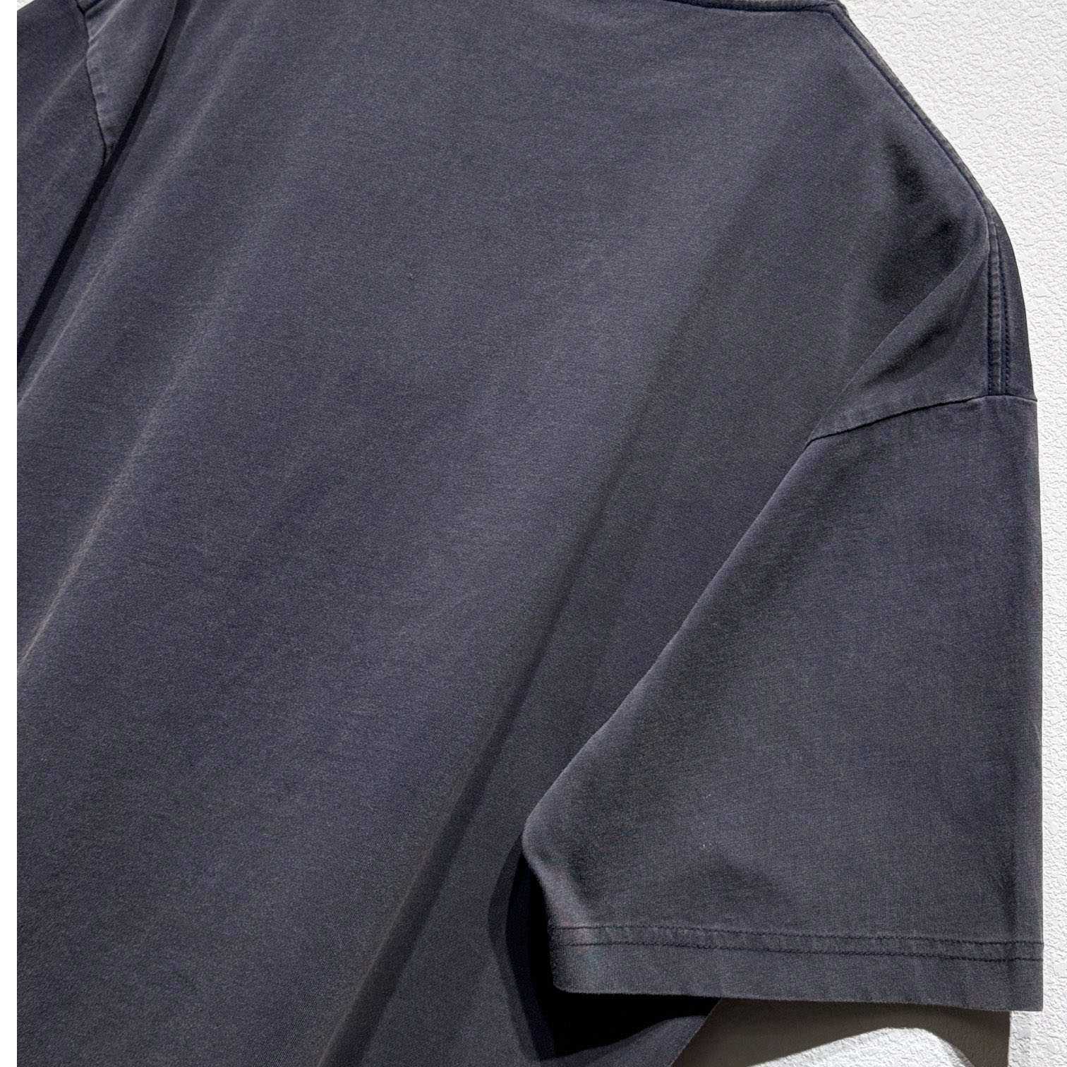 Balenciaga Tbilisi T-Shirt Oversized In Faded Washed Black - EUR FASHION
