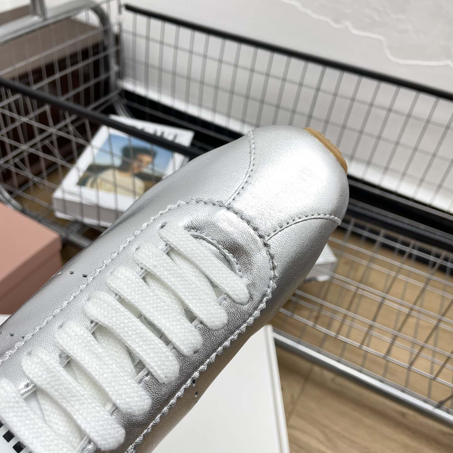 Miu Miu Plume Mordoré Calfskin Sneakers - EUR FASHION