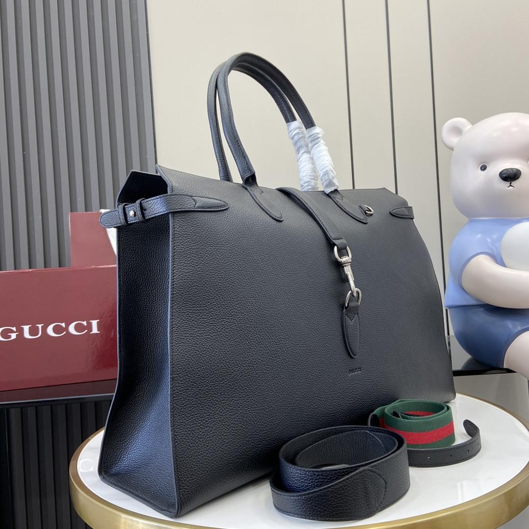Gucci Large Tote Bag With Hook Closure - EUR FASHION