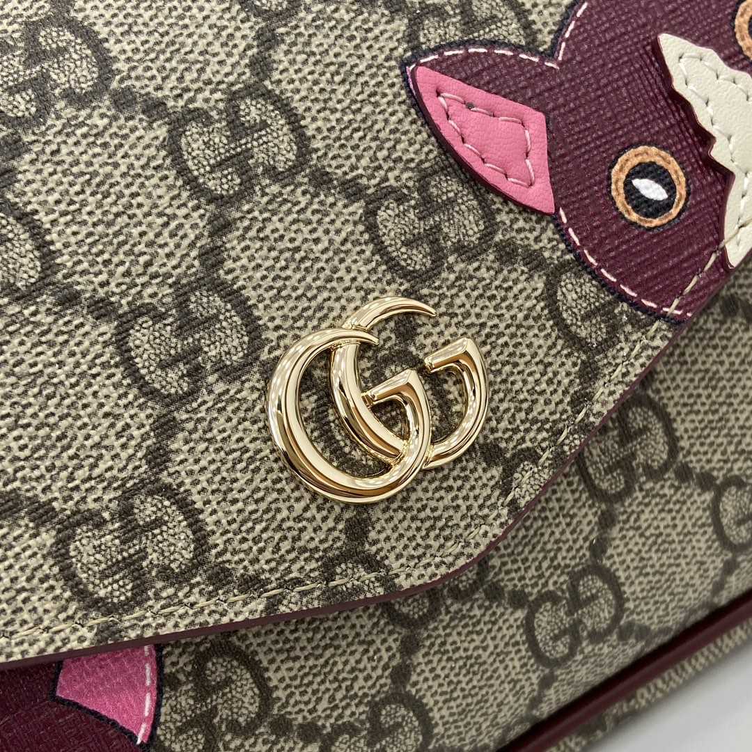 Gucci GG Mini Shoulder Bag With Cat Detail - EUR FASHION