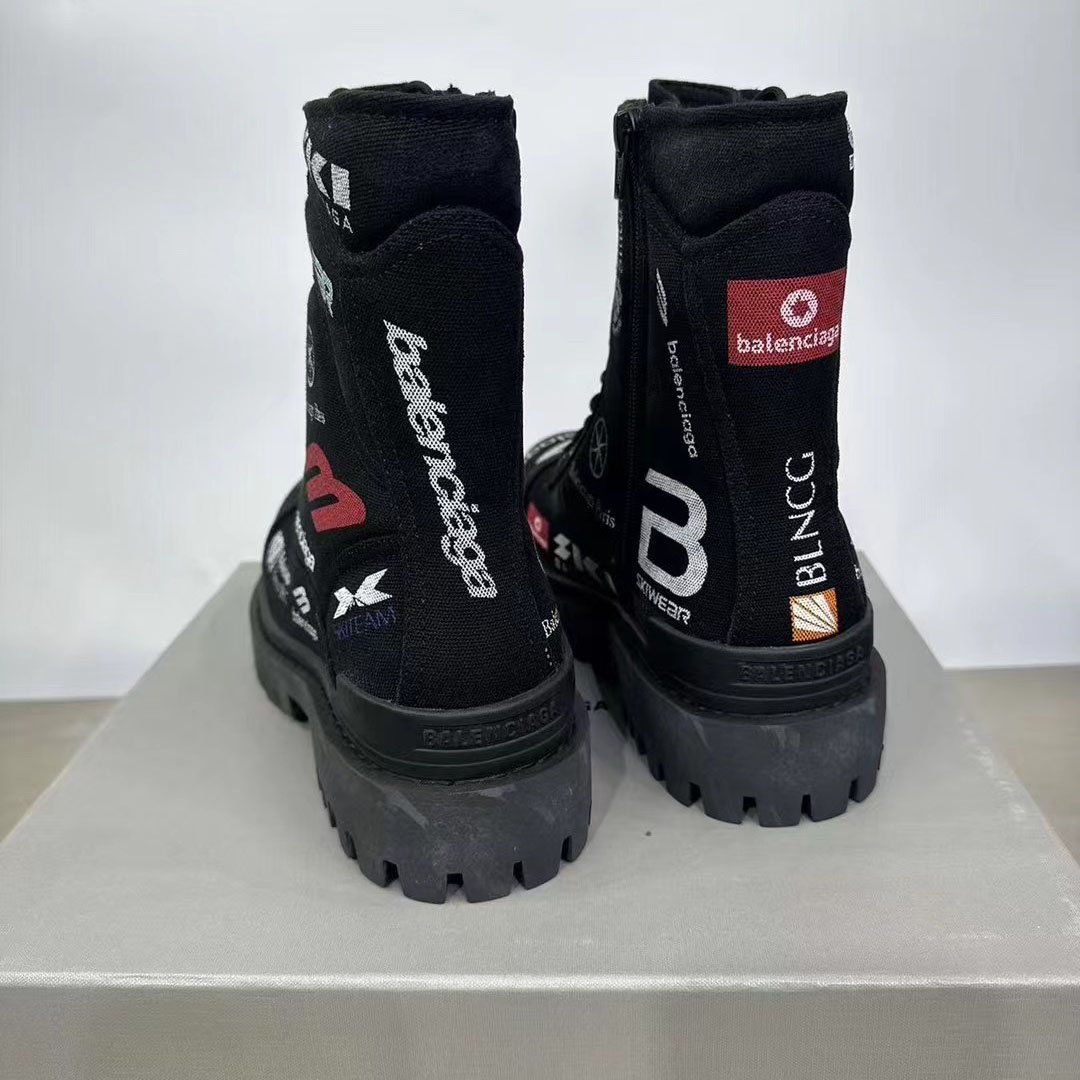 Balenciaga Combat Strike 20mm Boot In Black - EUR FASHION