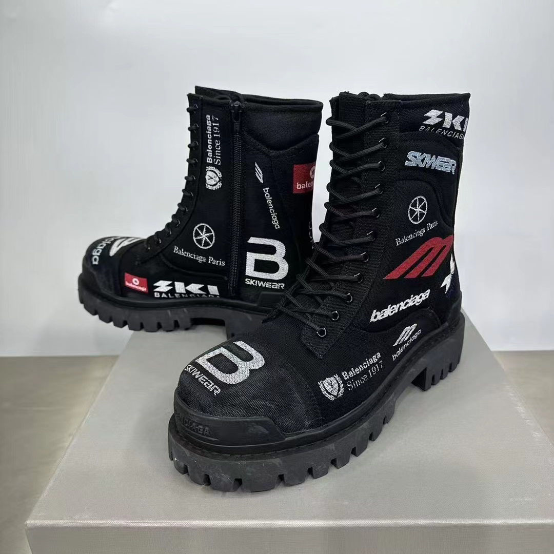 Balenciaga Combat Strike 20mm Boot In Black - EUR FASHION