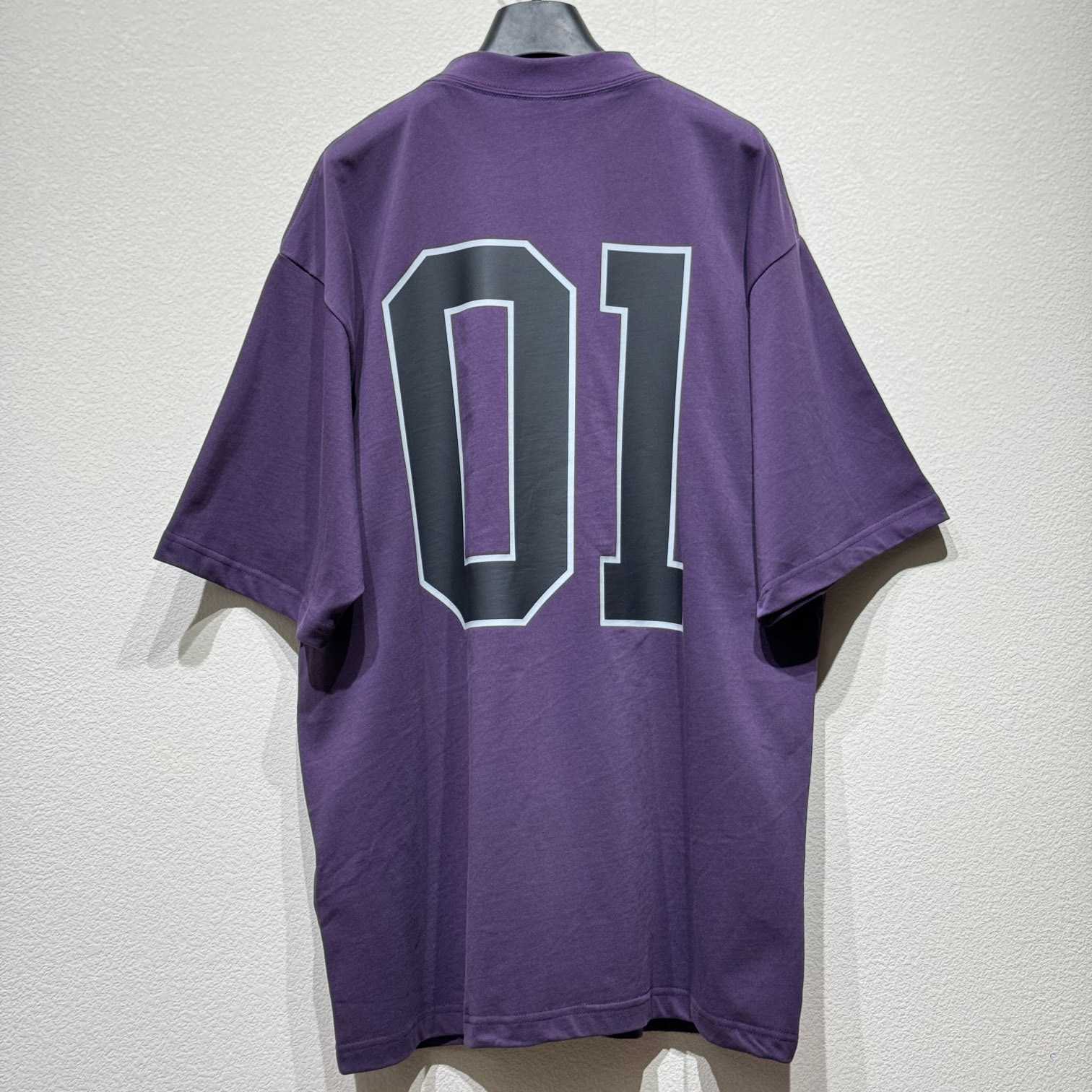 Balenciaga Basketball Series - Oversized T-Shirt In Deep Purple Vintage Jersey - EUR FASHION