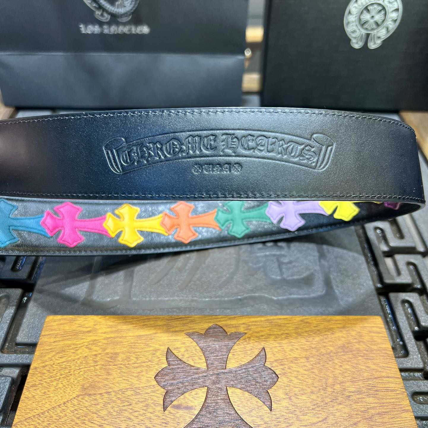 Chrome Hearts Colorful Cross Stitch CH Crochet Belt - EUR FASHION