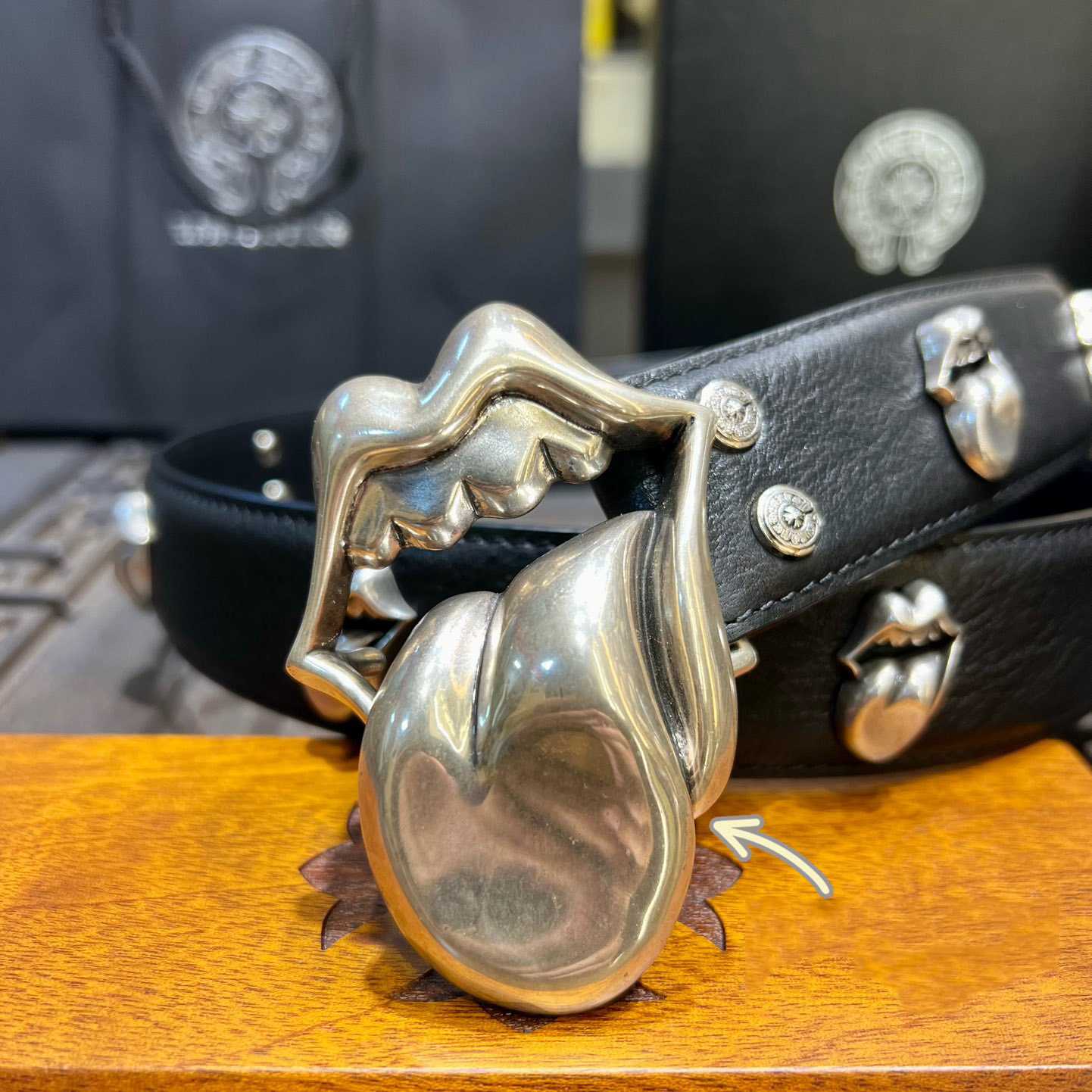 Chrome Hearts Rolling Stones Studded Belt & Buckle - EUR FASHION