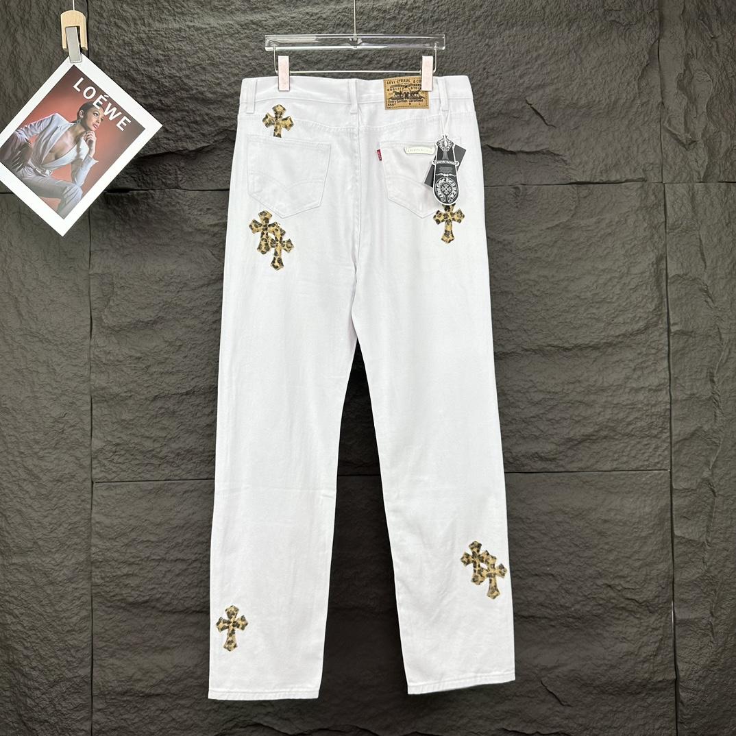 Chrome Hearts Straight Leg Jeans - EUR FASHION