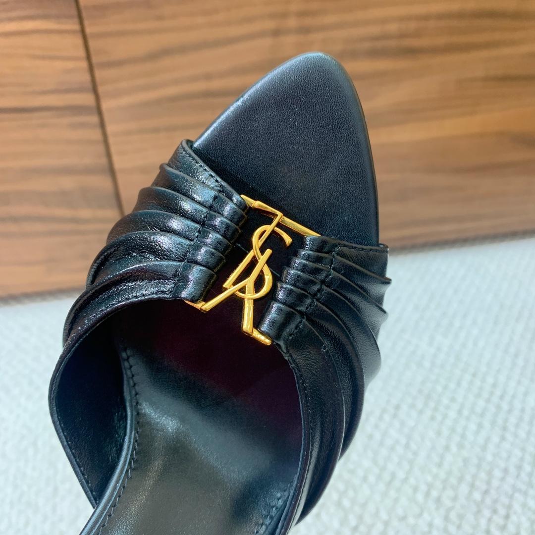 Saint Laurent Babylone Mules In Smooth Leather  - EUR FASHION