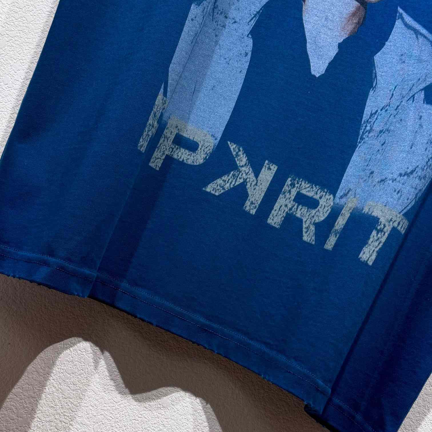Balenciaga PP Krit Oversized T-Shirt In Dark Blue Dry Jersey - EUR FASHION