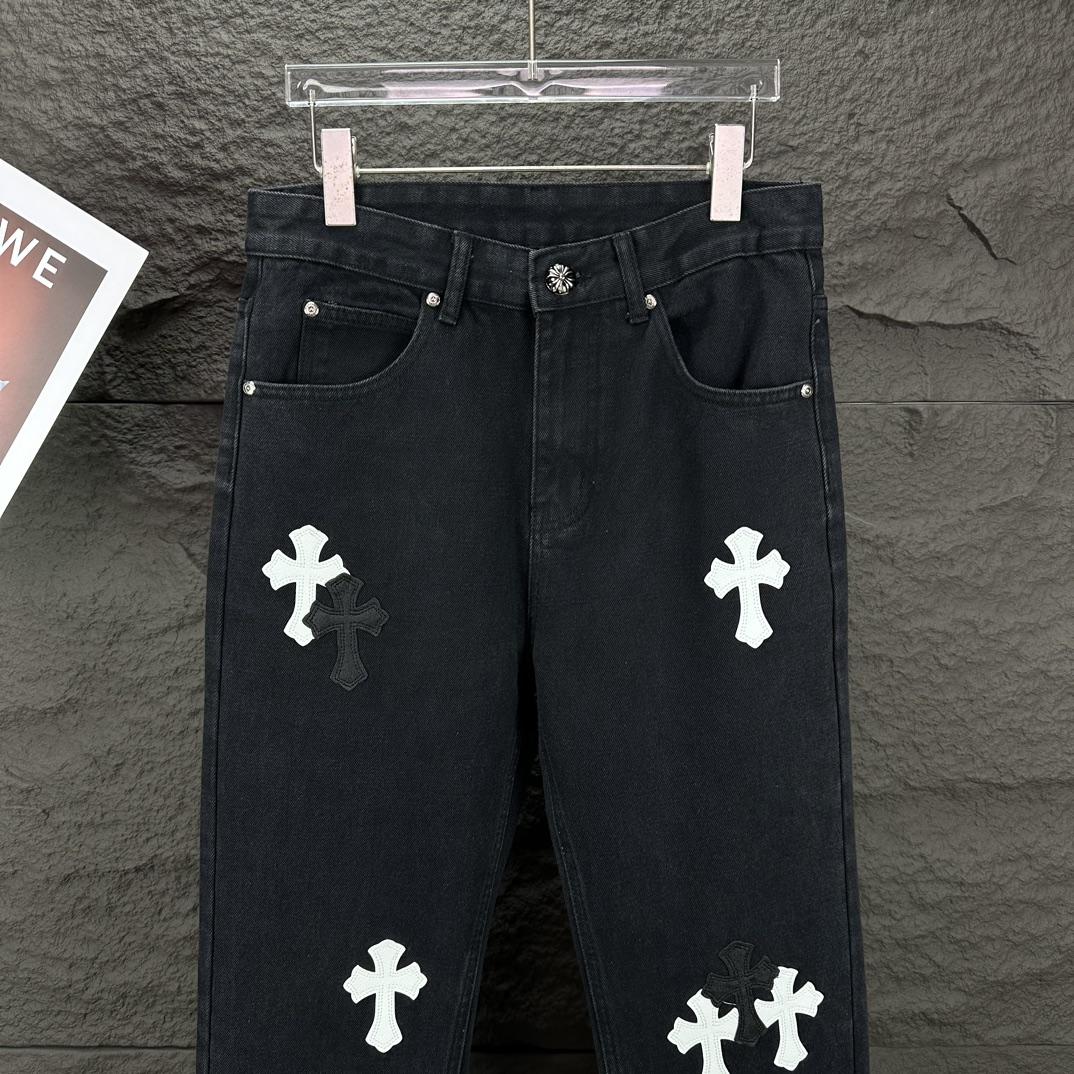 Chrome Hearts Straight Leg Jeans - EUR FASHION