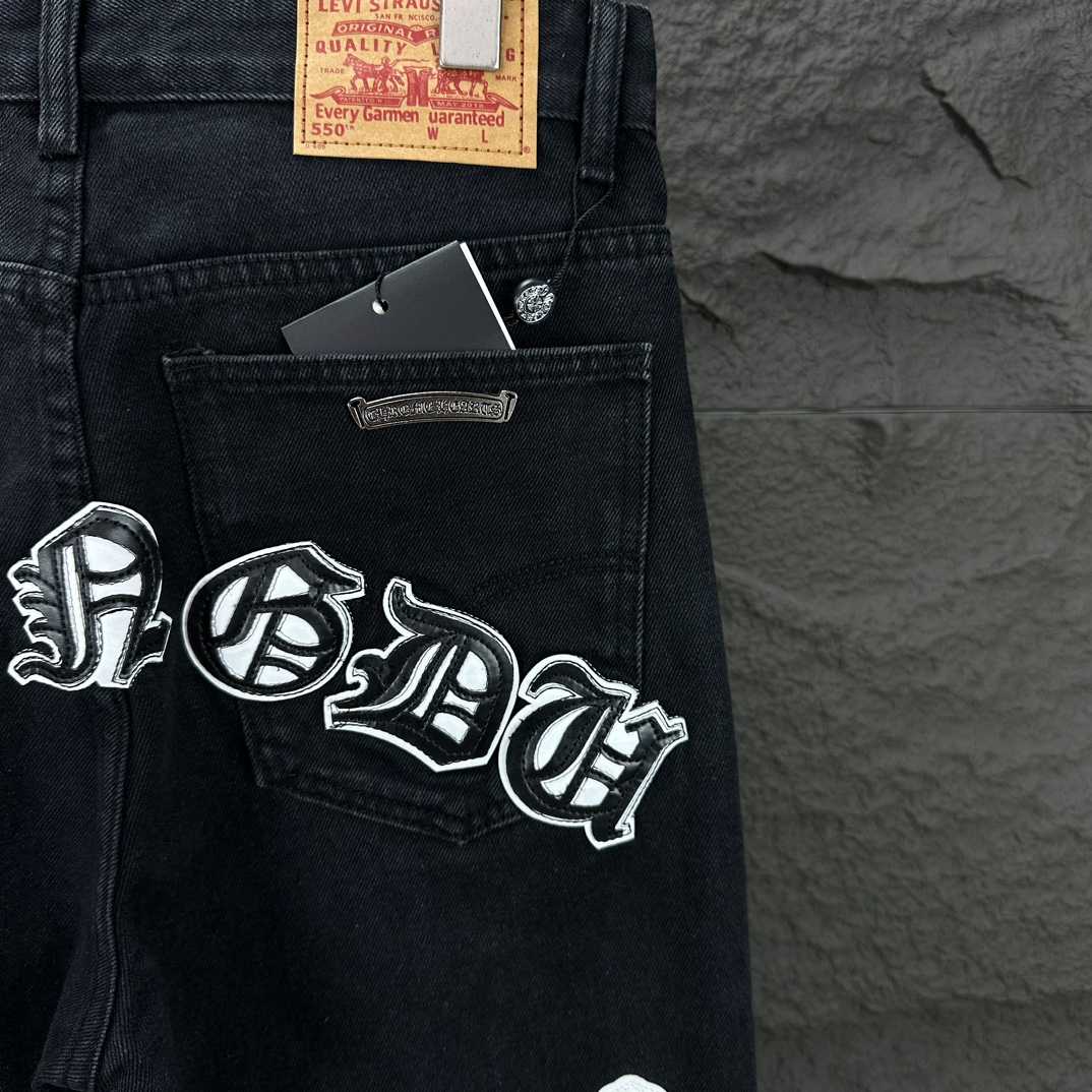 Chrome Hearts Straight Leg Jeans - EUR FASHION