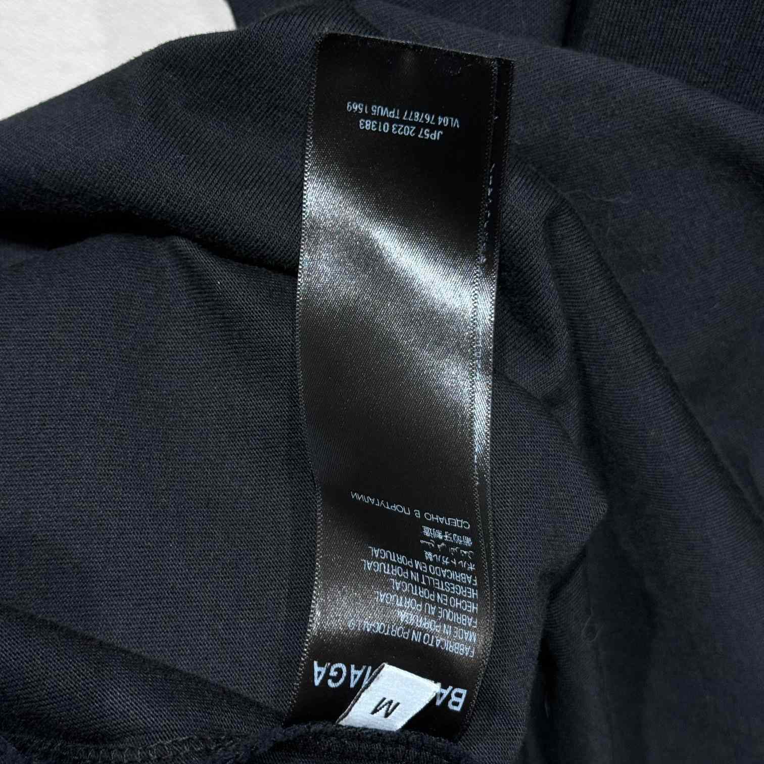 Balenciaga Michelle Boxy T-Shirt In faded Washed Black Dry Jersey - EUR FASHION