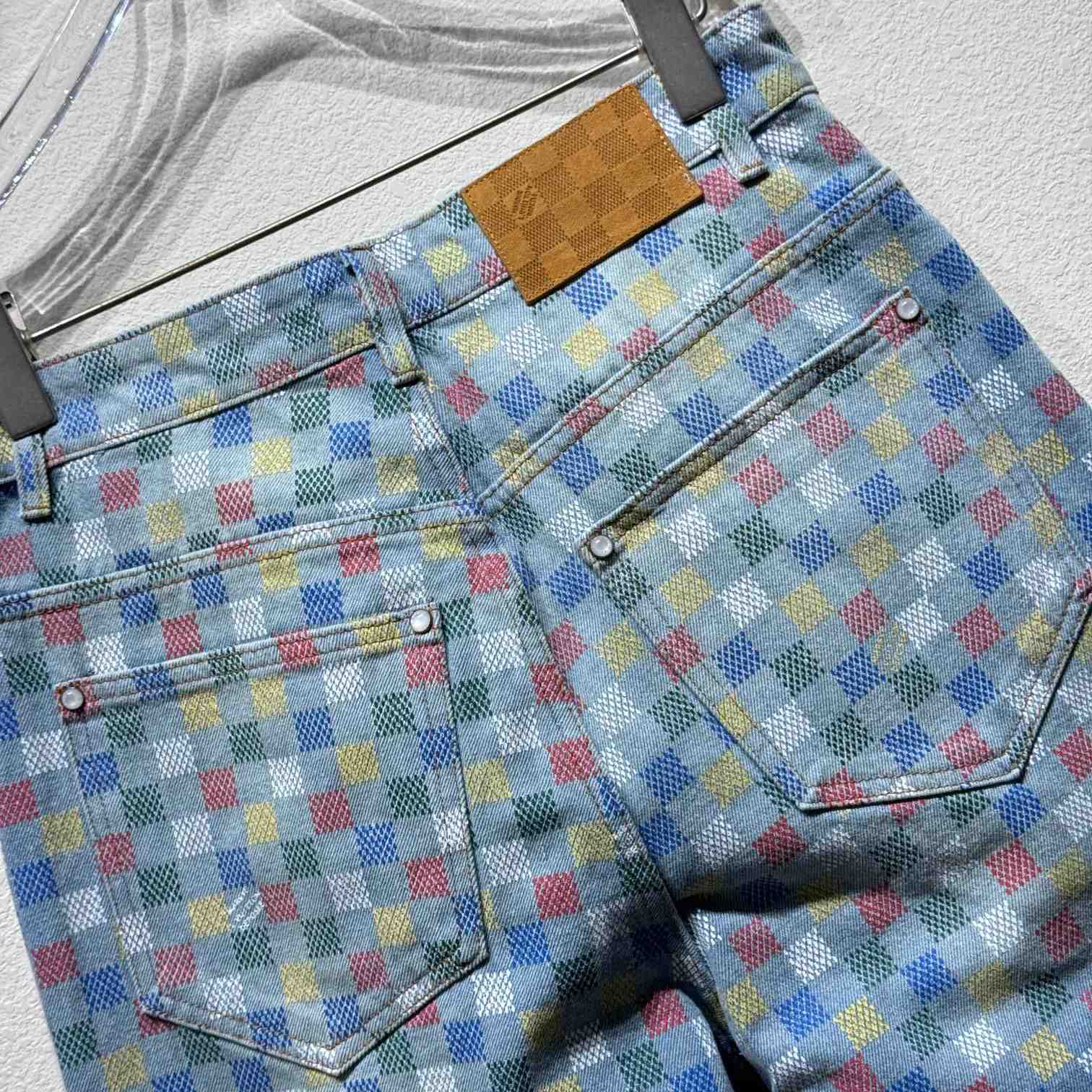 Louis Vuitton Damier Denim Wide-Leg Pants  1AHBMK - EUR FASHION