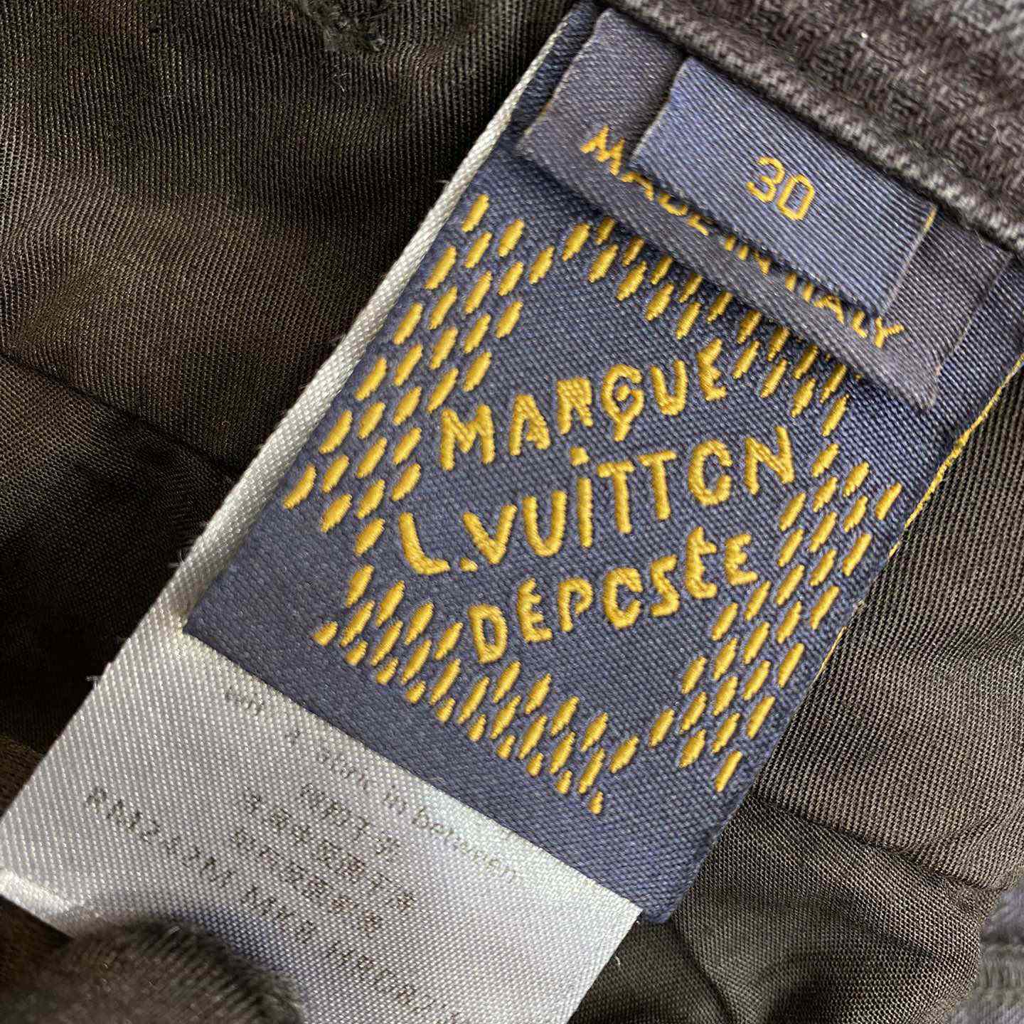 Louis Vuitton Brown Wash Effect Straight Leg Pants - EUR FASHION